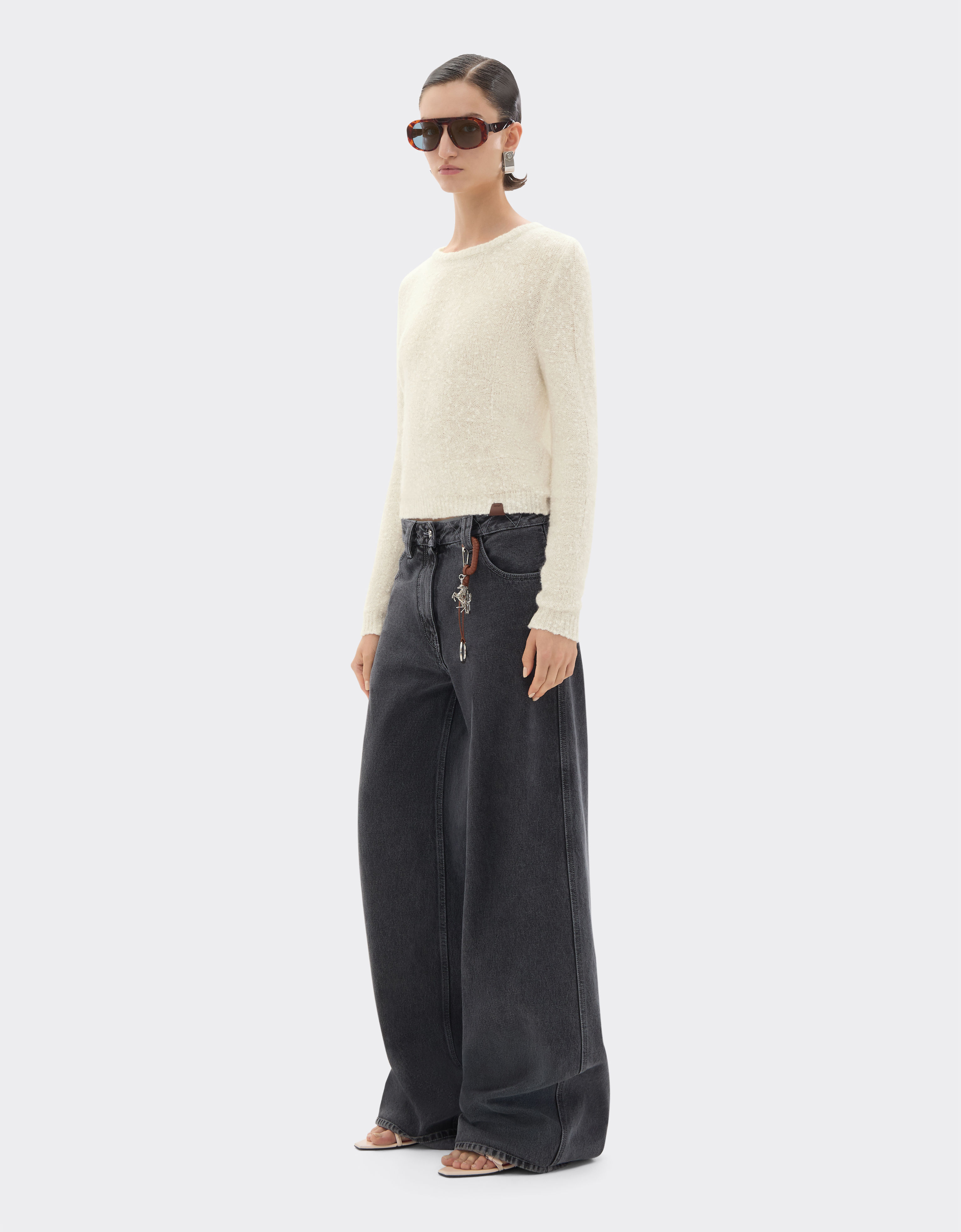 Ferrari Cashmere And Silk Knit In Brown