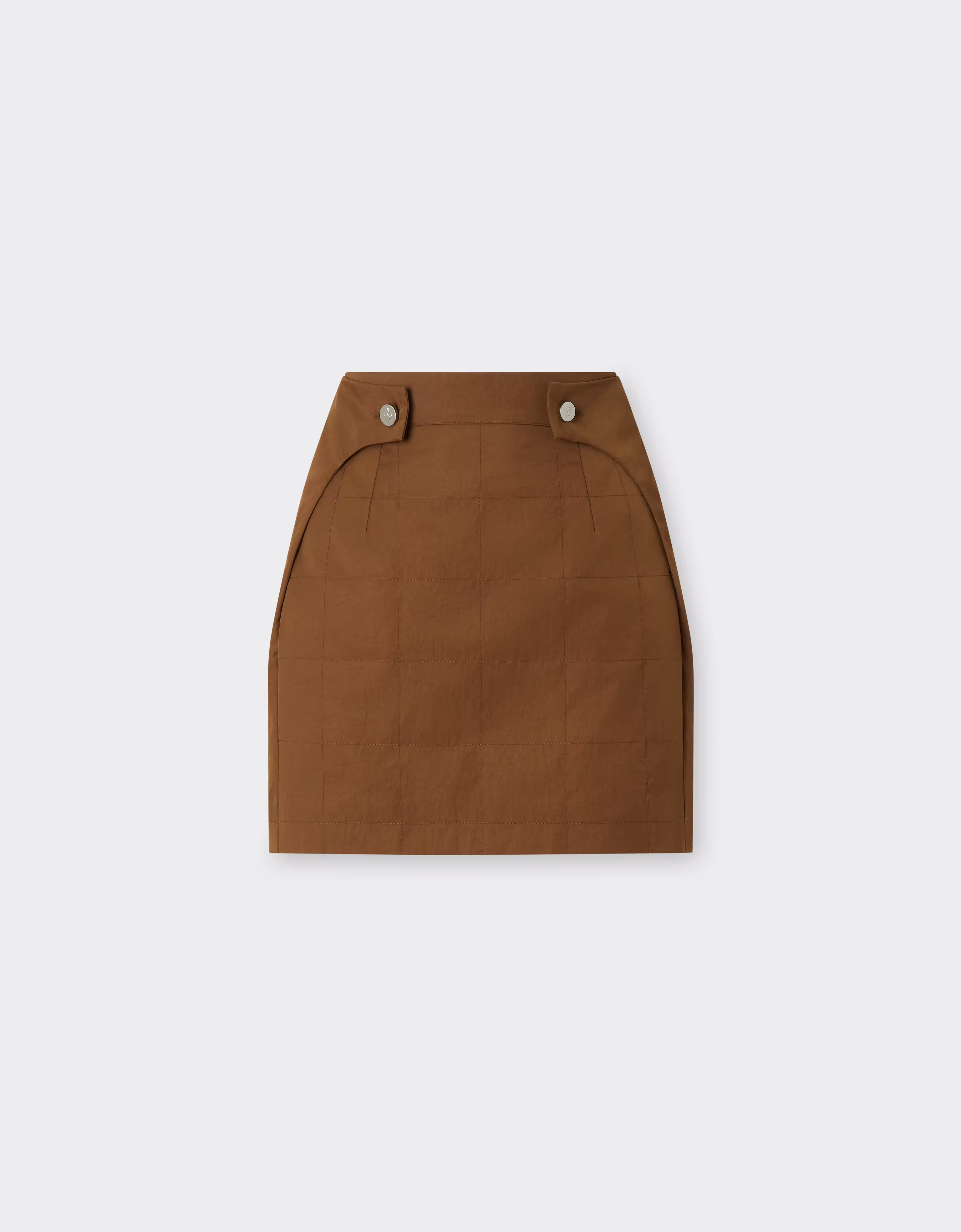 Ferrari Recycled Gabardine Skirt In Brown