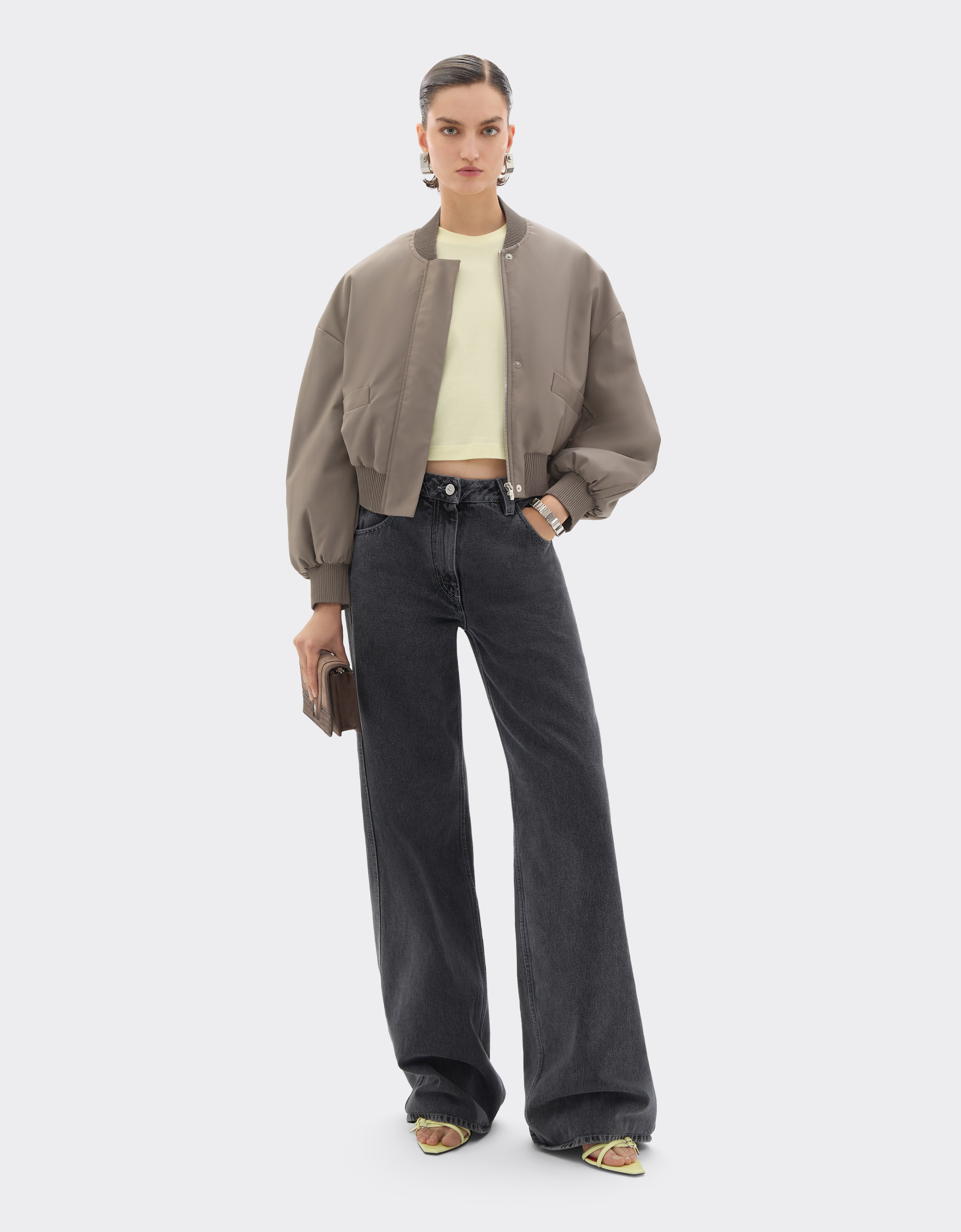 Ferrari Bomber Jacket In Cool Q-cycle® Wool - Female Jackets Clay 44 