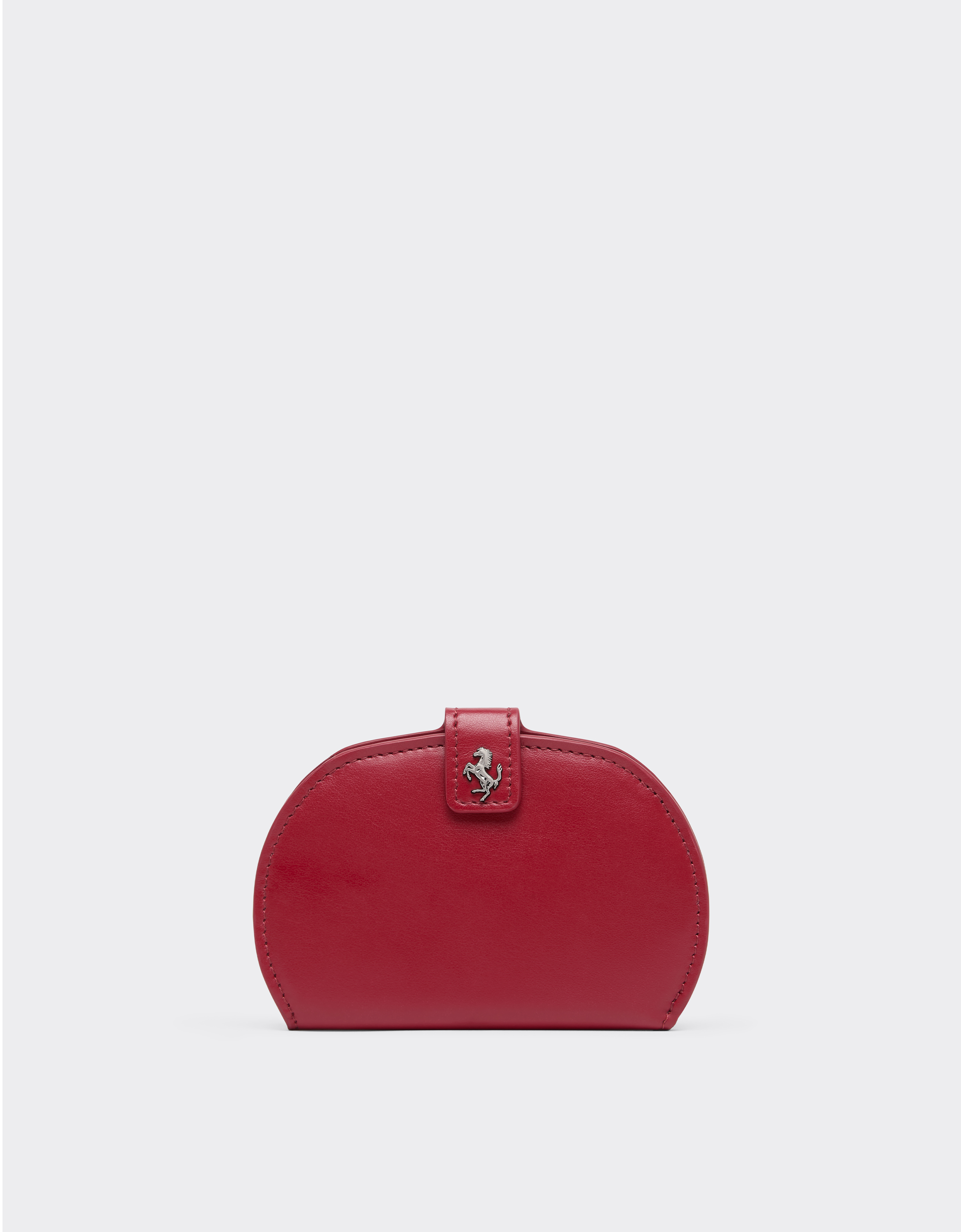Ferrari Smooth Leather Bifold Wallet In Red