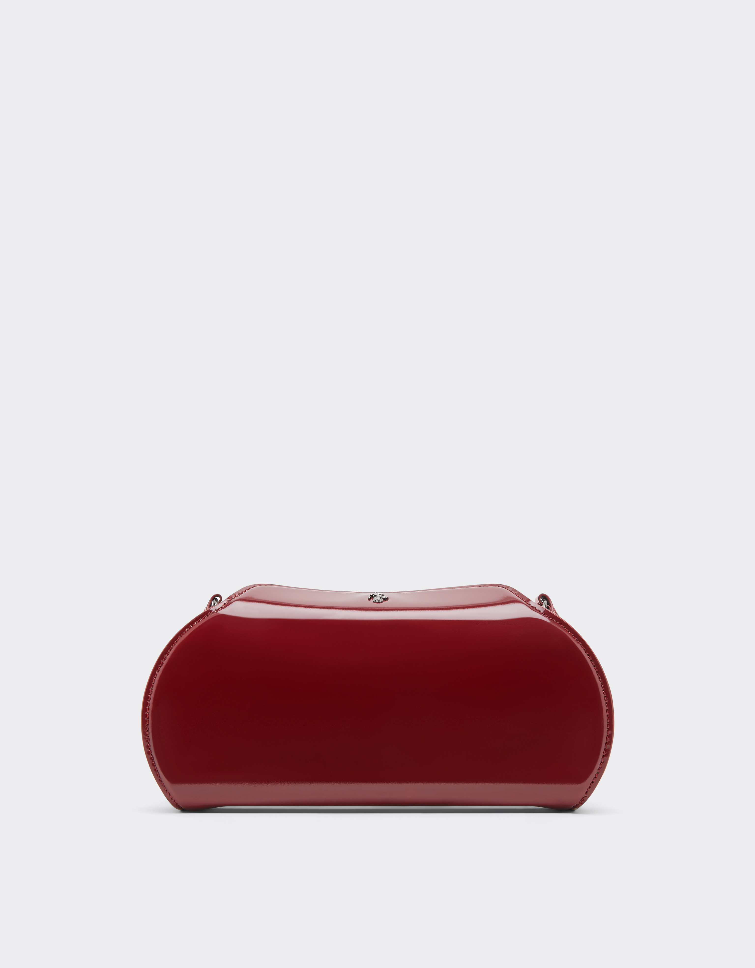 Ferrari Dino Leather Wallet With Shoulder Strap In Red