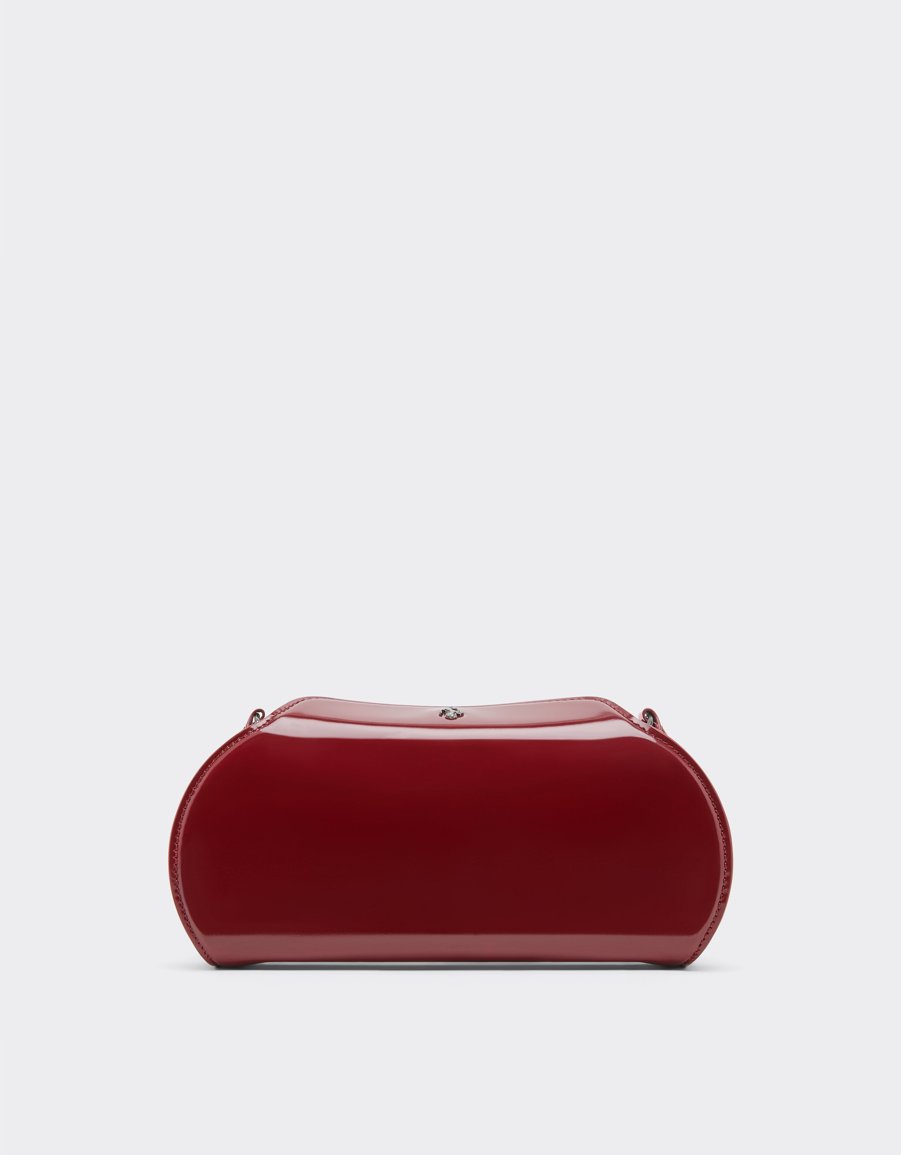 Ferrari Dino Leather Wallet With Shoulder Strap In Red