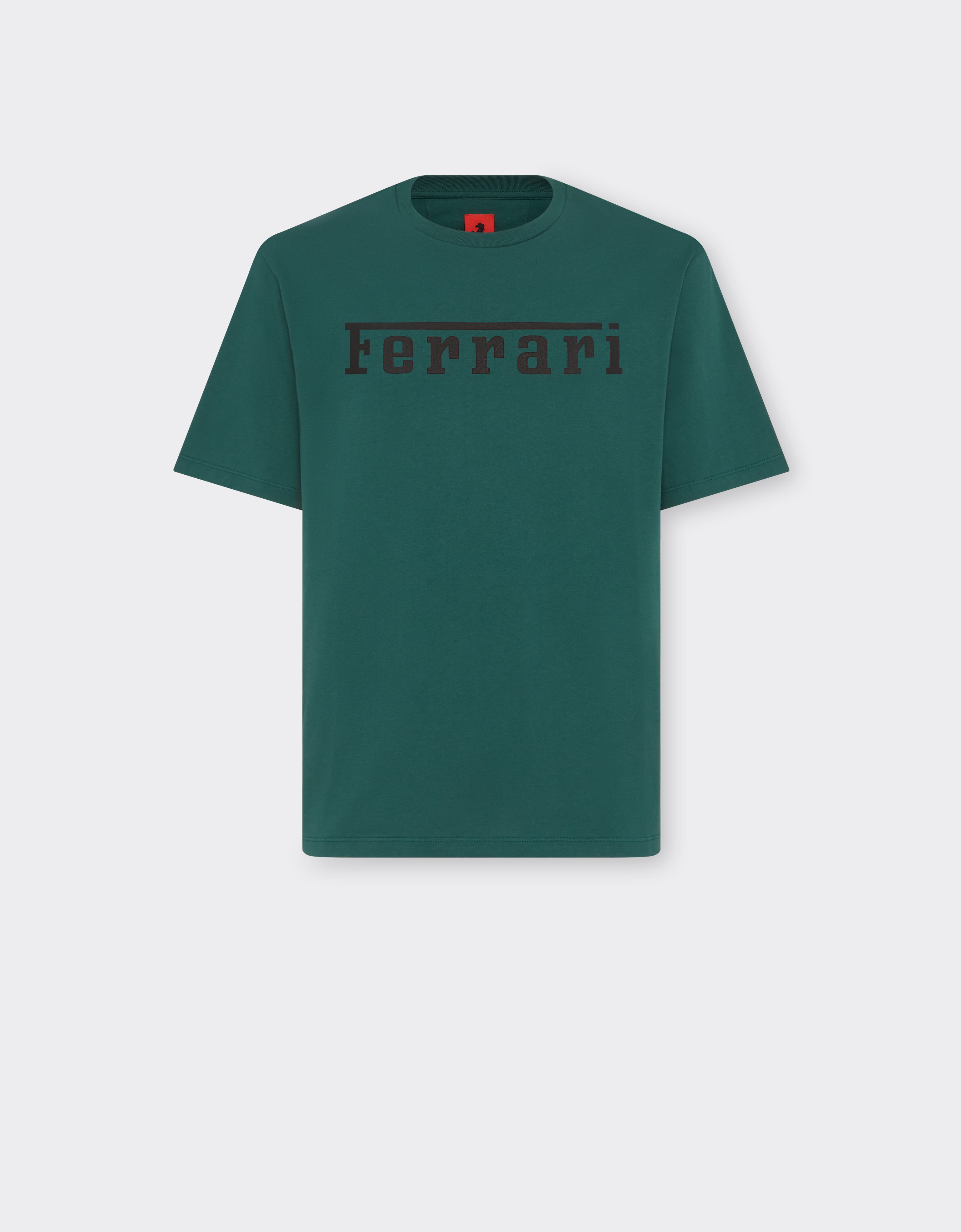 話題の行列 with T-shirt Cotton Ferrari Ferrari® | Green Ficus in logo ウェア