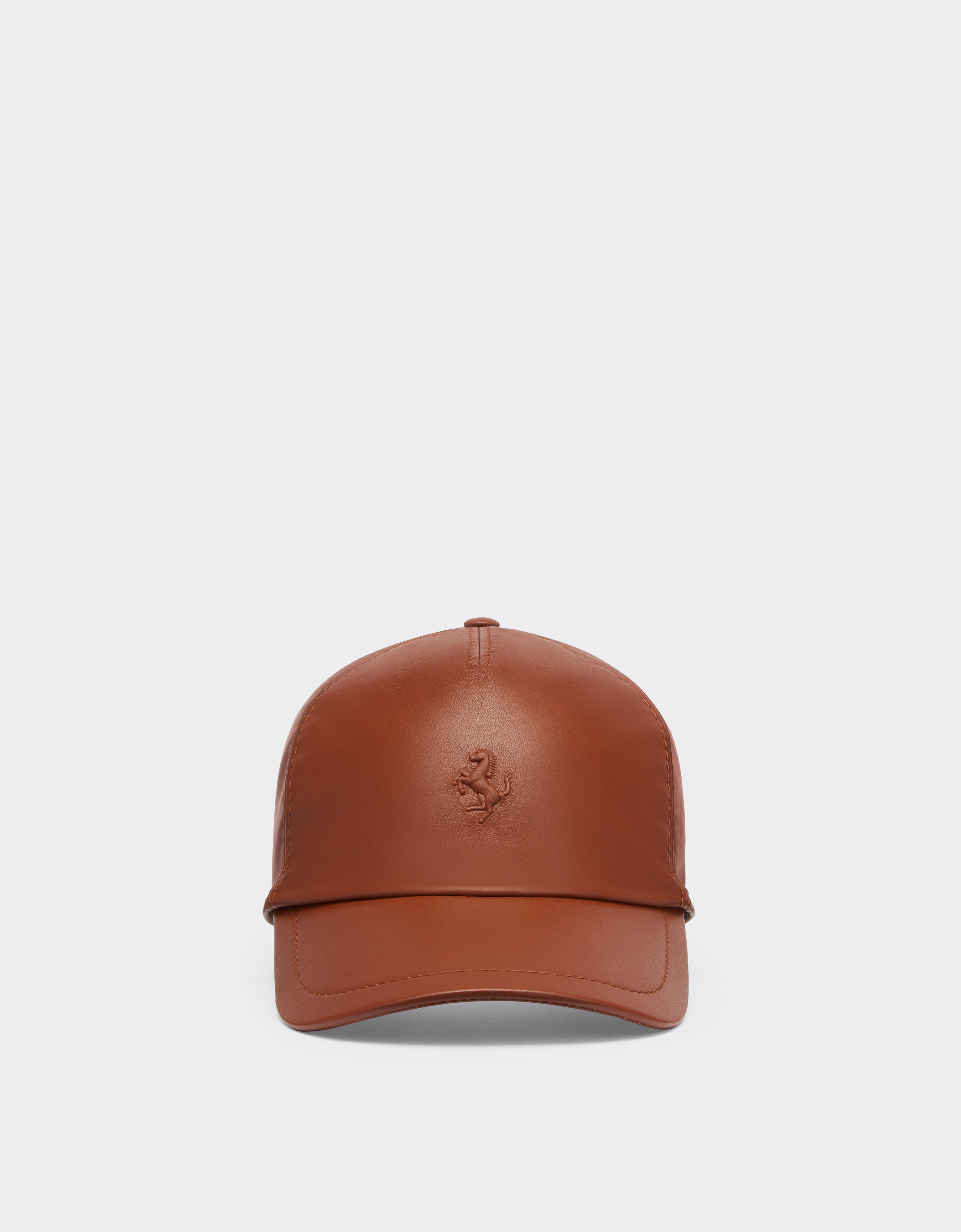 Autumn Faux Leather Solid Equestrian Casquette Baseball Cap