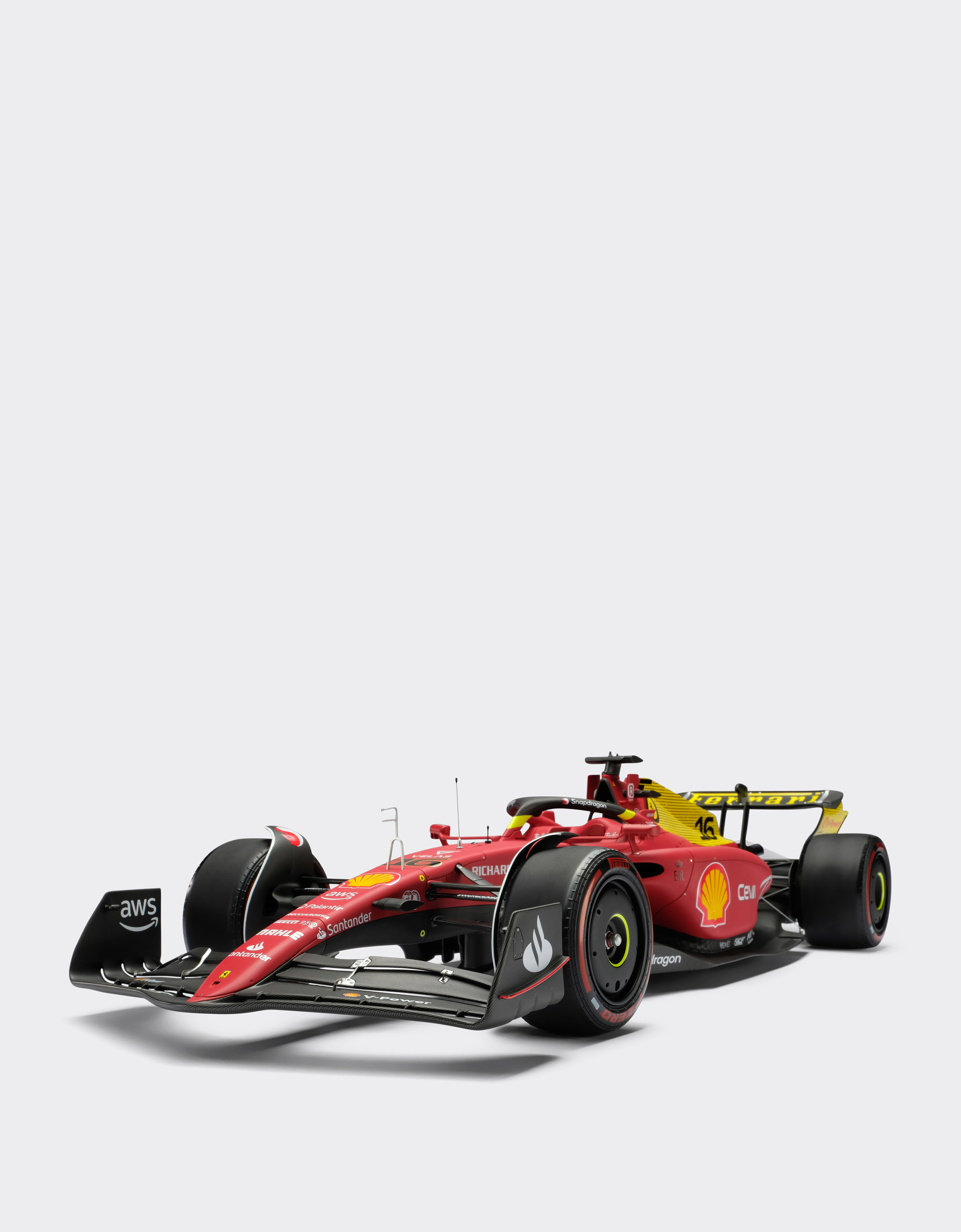 Ferrari Unisex Rosso Corsa 1:8 Scale Charles Leclerc F1-75 Model - F1 Models Os