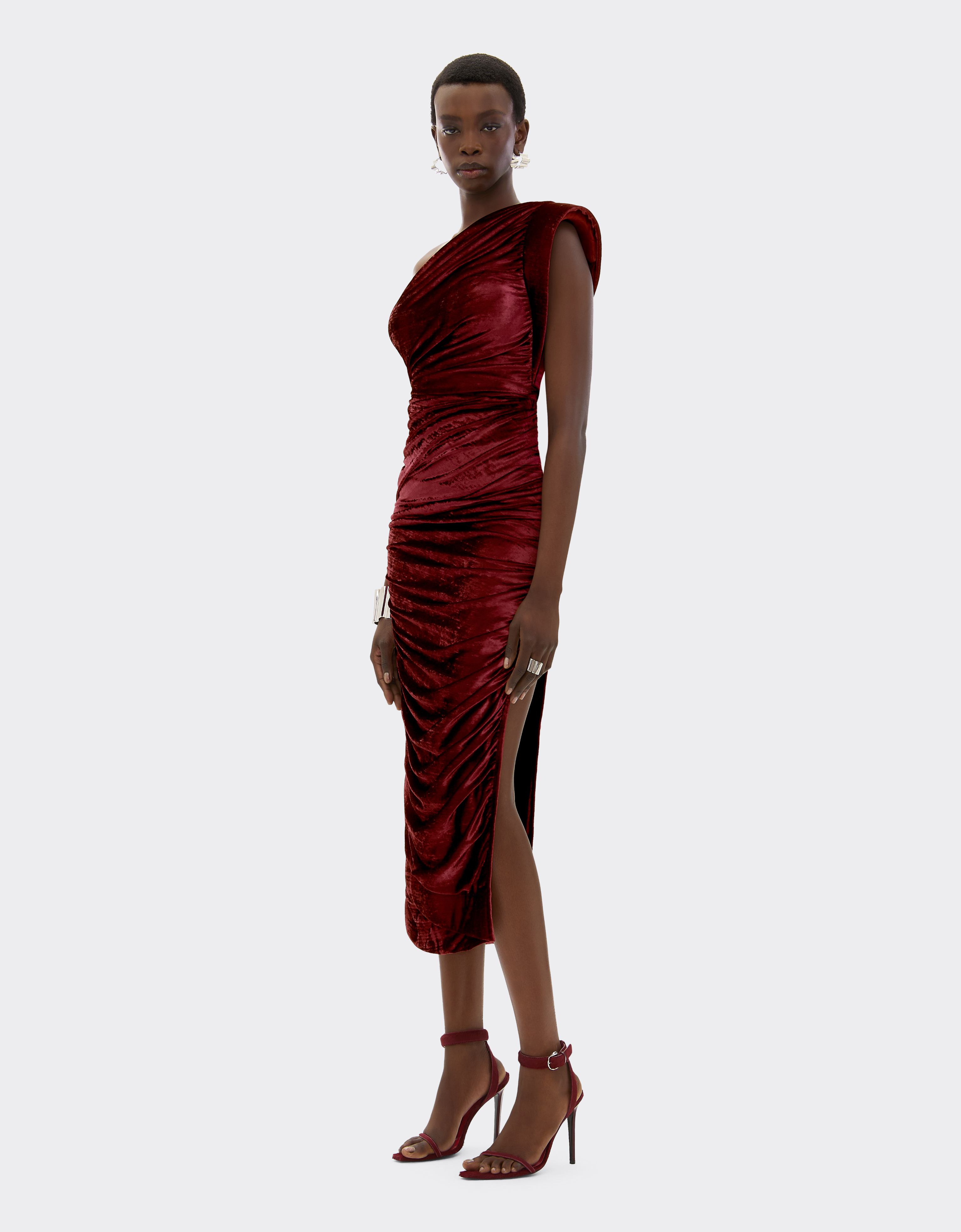 Ferrari Velvet-effect Jersey Skirt In Brown