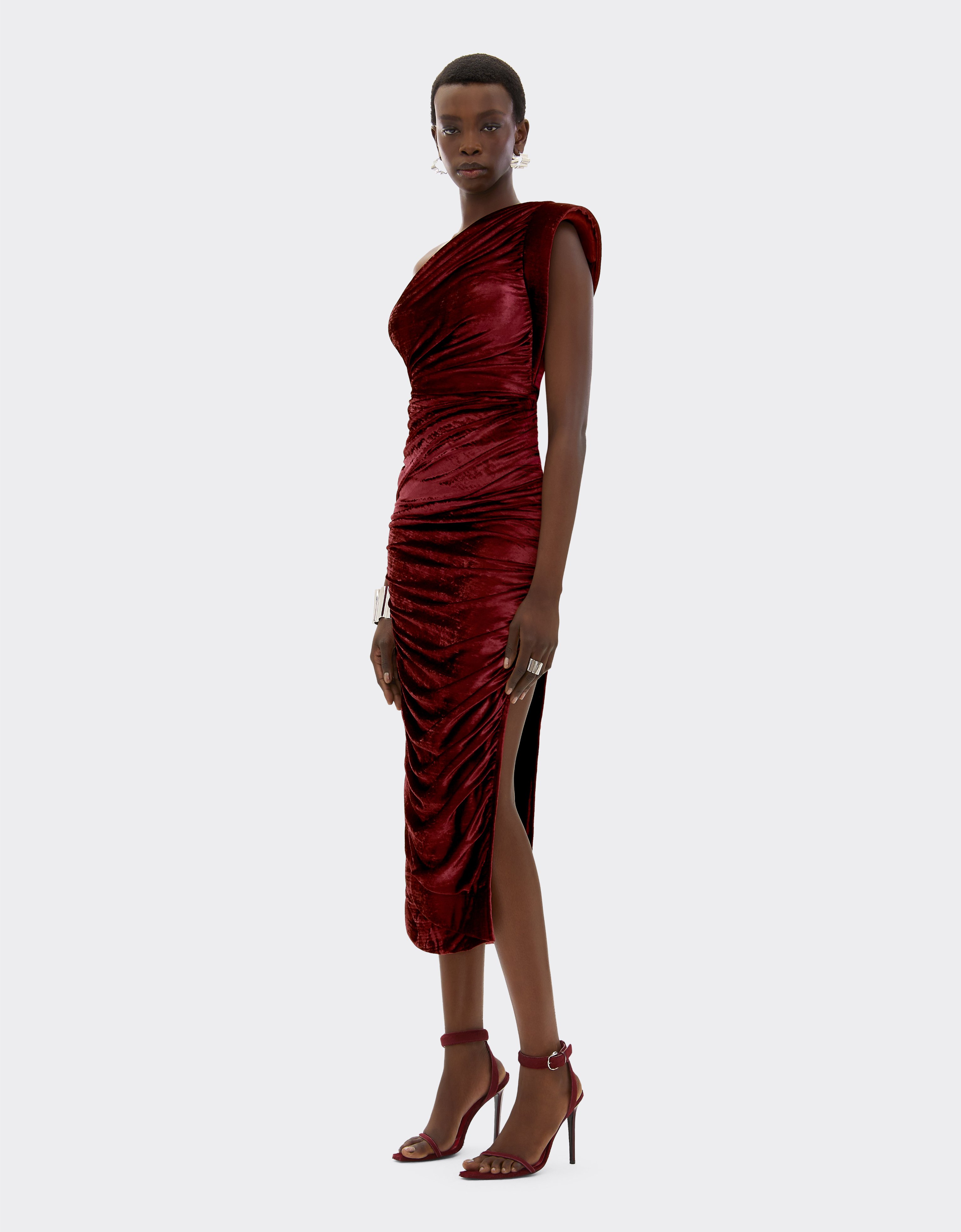 Ferrari Velvet-effect Jersey Skirt In Brown