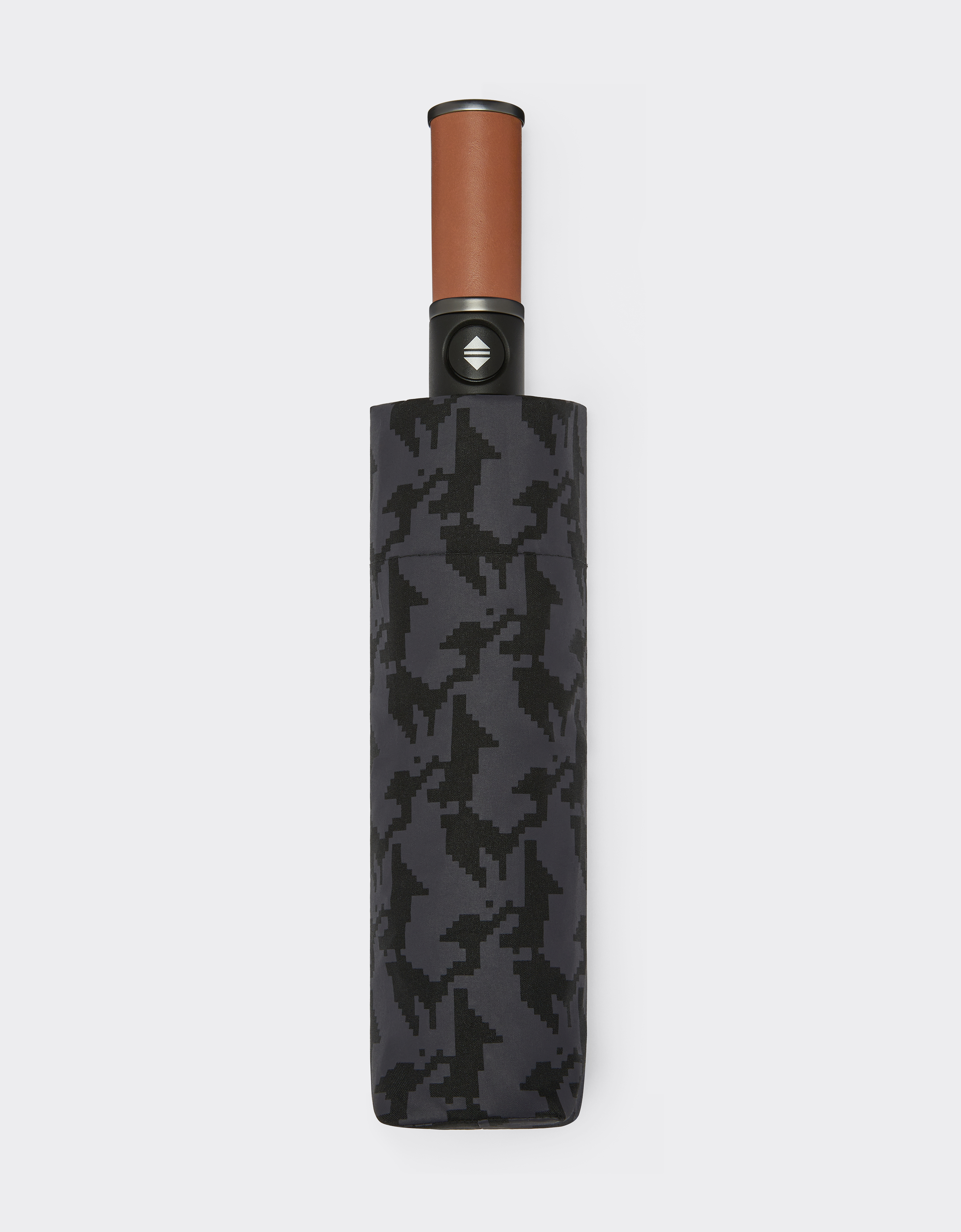 Ferrari Automatic Umbrella With Cavallino Pixel Motif In Black