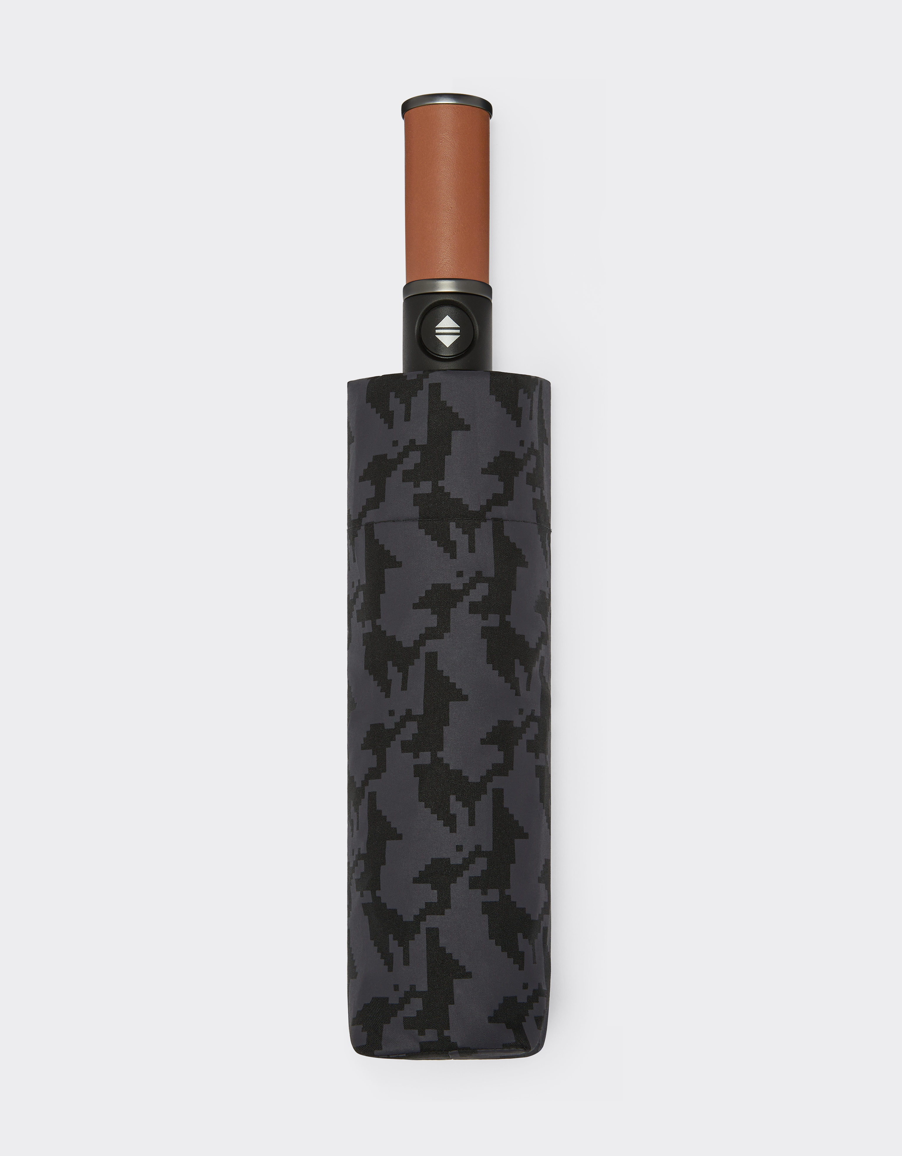 Shop Ferrari Automatic Umbrella With Cavallino Pixel Motif In Black