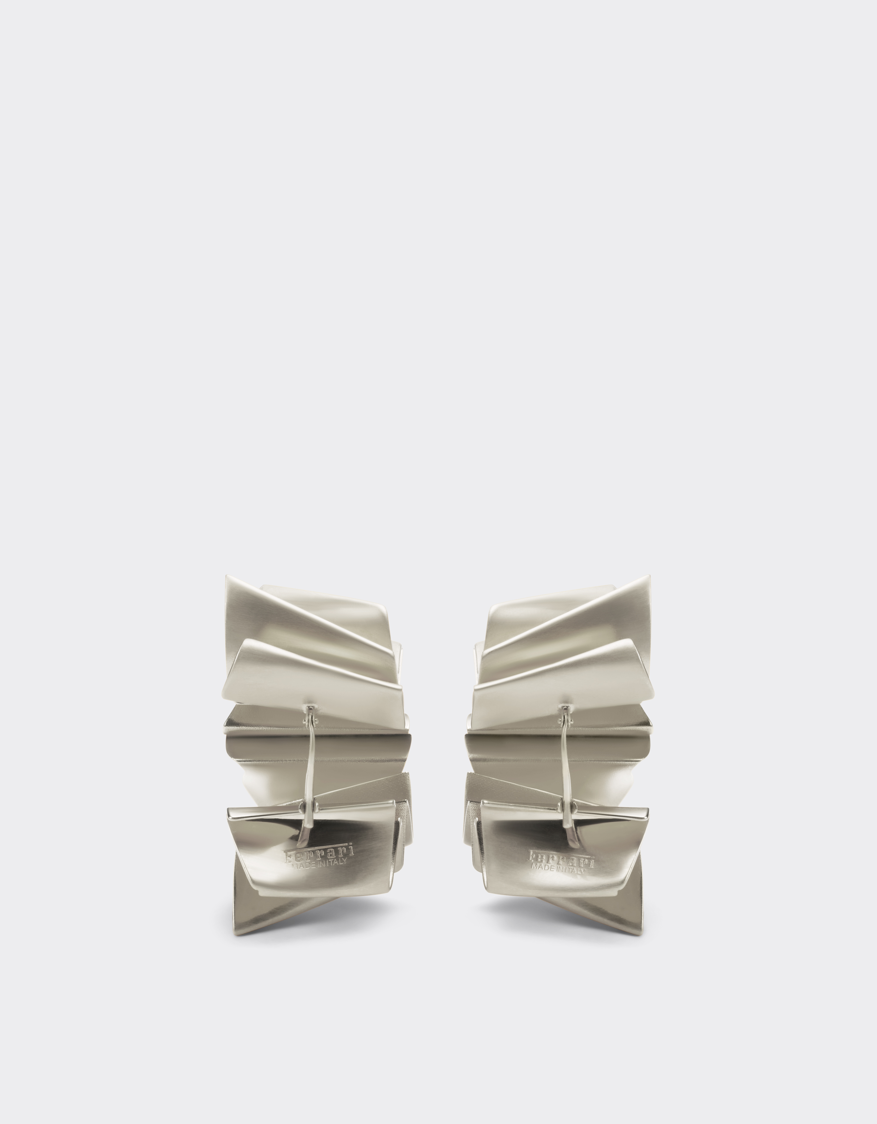 Ferrari Brass Earrings With Satin Palladium Finish