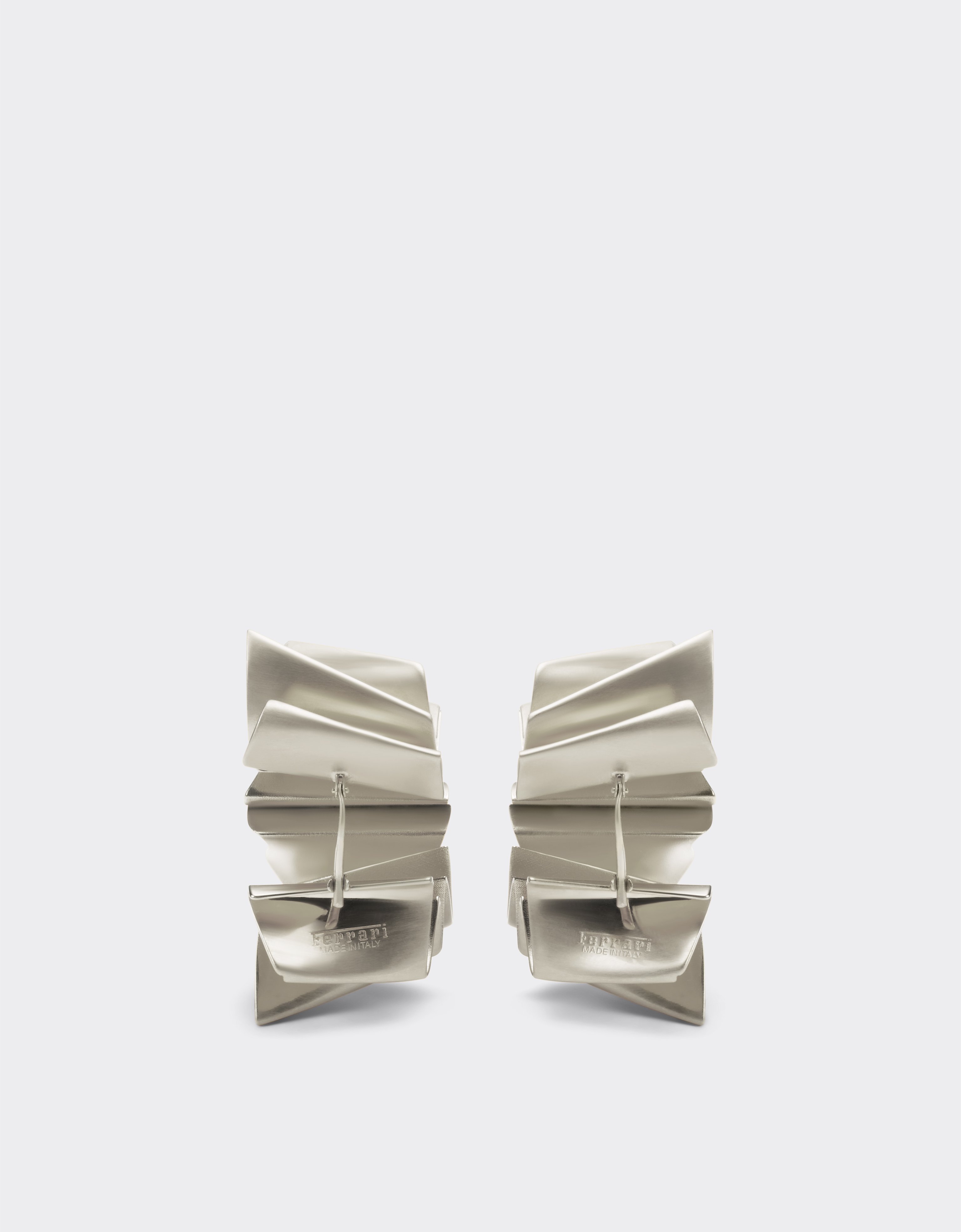 Ferrari Brass Earrings With Satin Palladium Finish