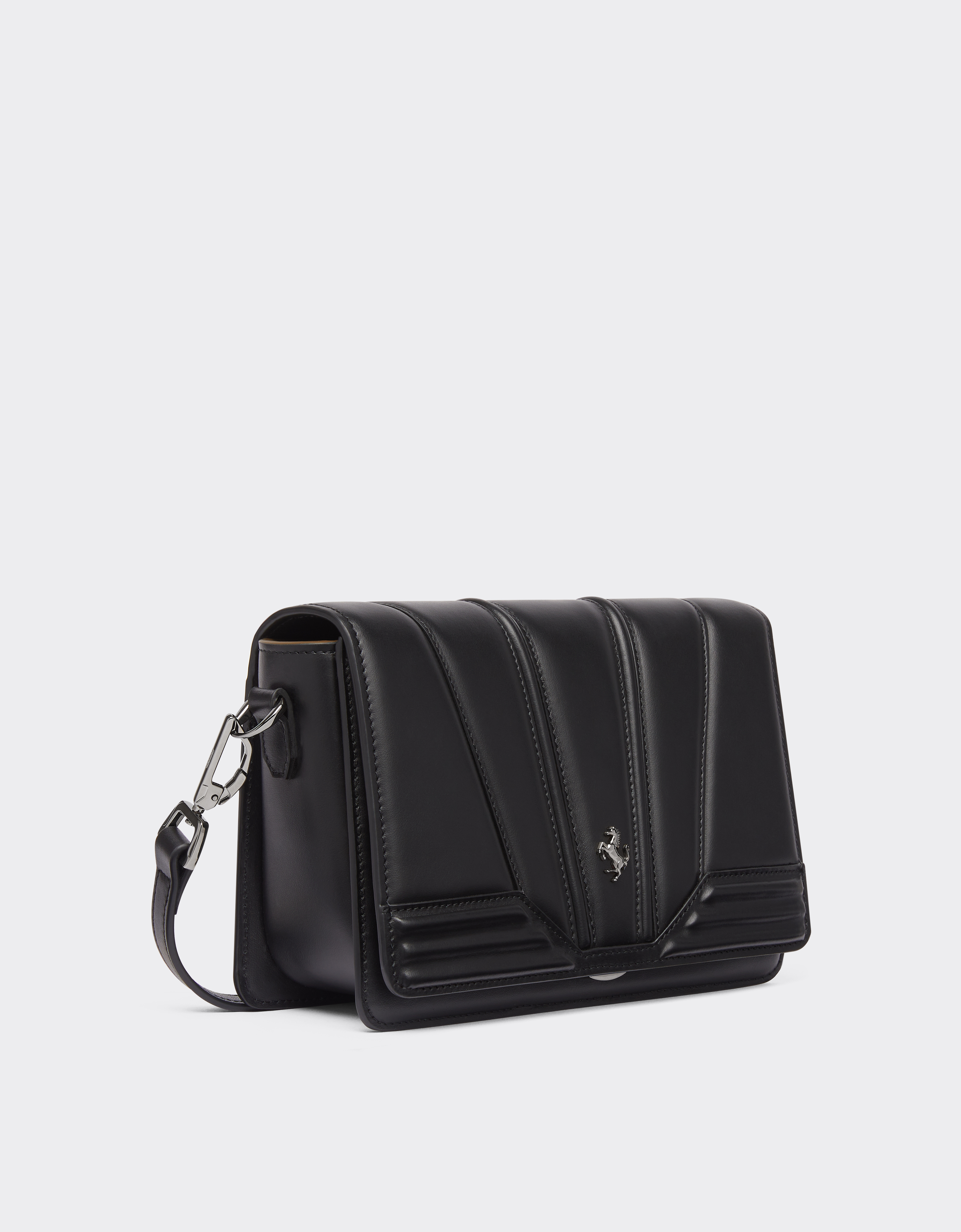 Selling Black Smooth Leather Crossbody Bag