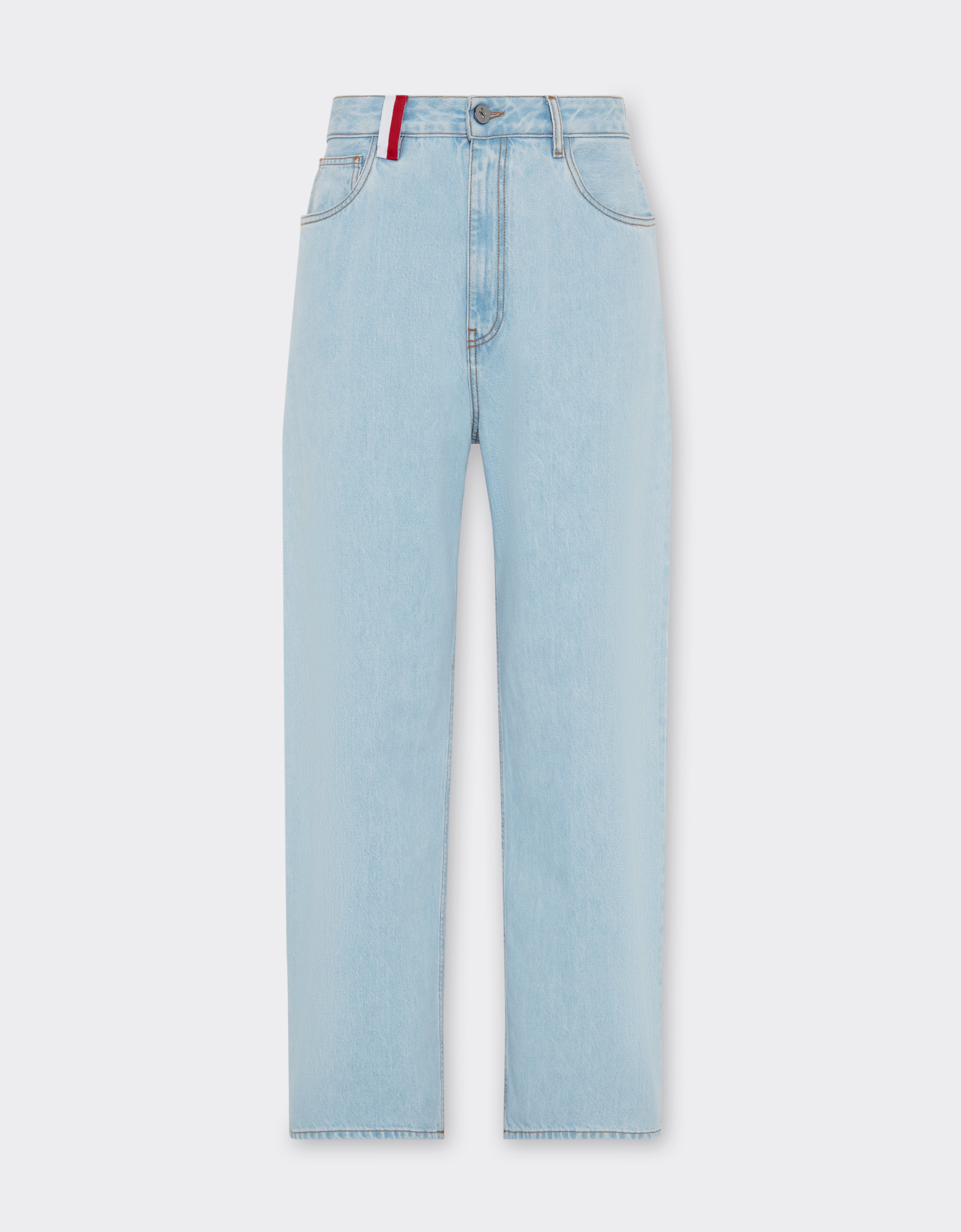 Ferrari X Charles Leclerc Stone-washed Denim Trousers