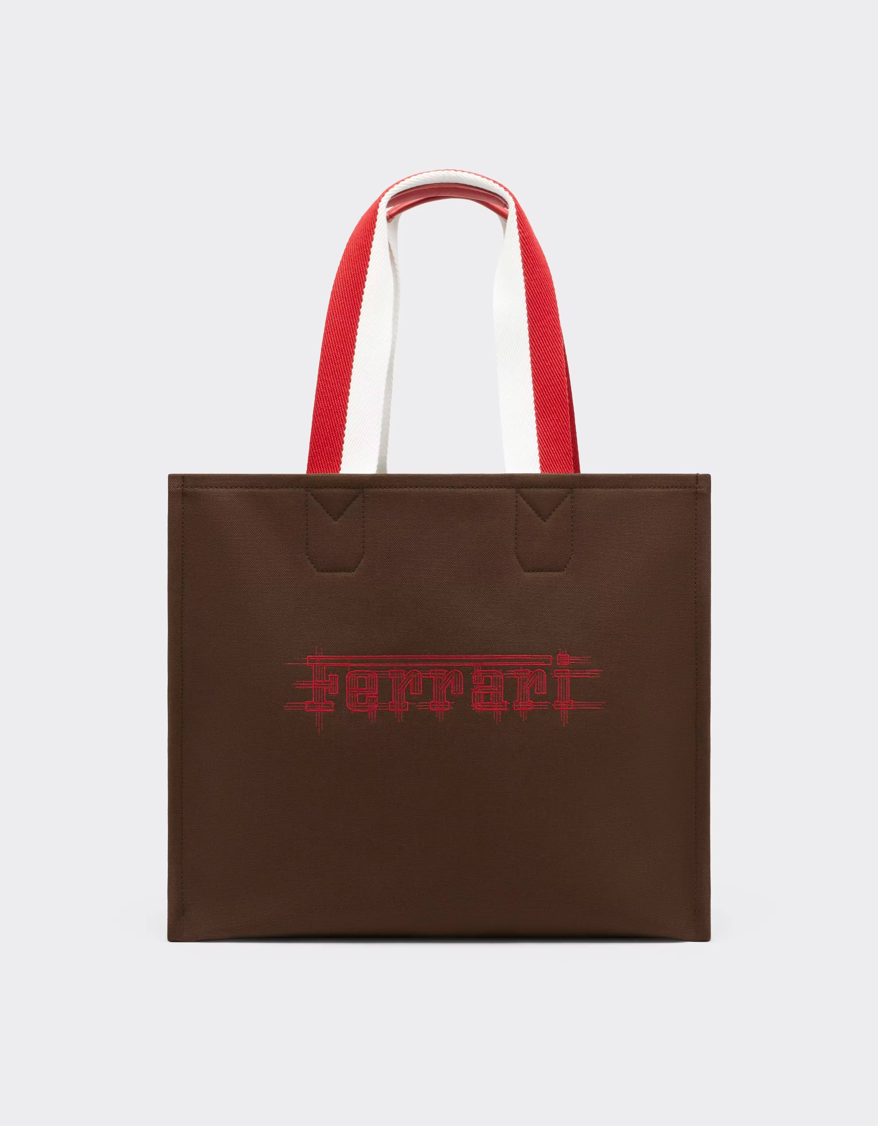 Ferrari Women's Caffè Canvas Tote Bag For The 2026 Monaco Grand Prix - Os