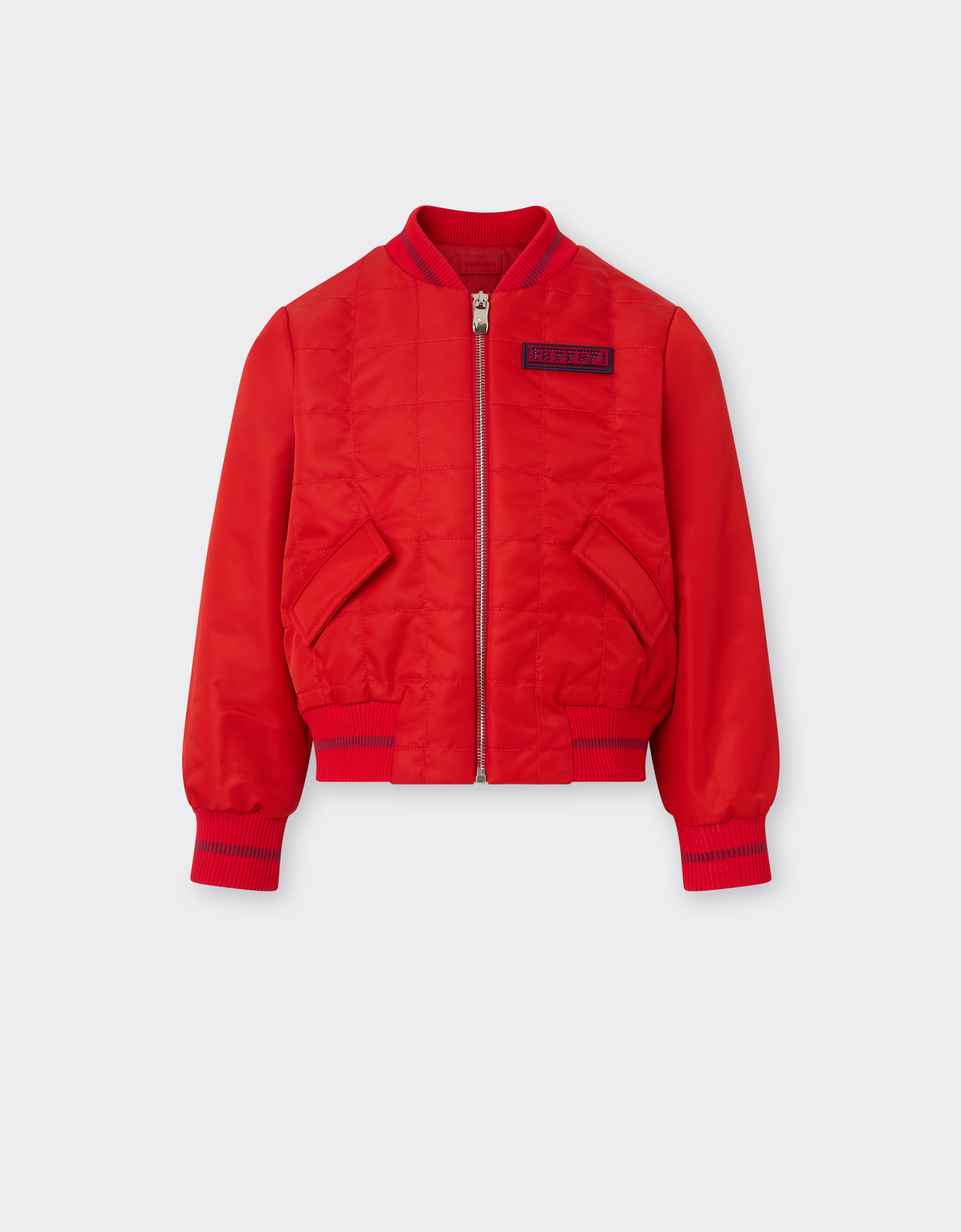 Ferrari Unisex Racing Red Bomber Jacket In Technical Fabric - Jackets And Sweatshirts 10Y