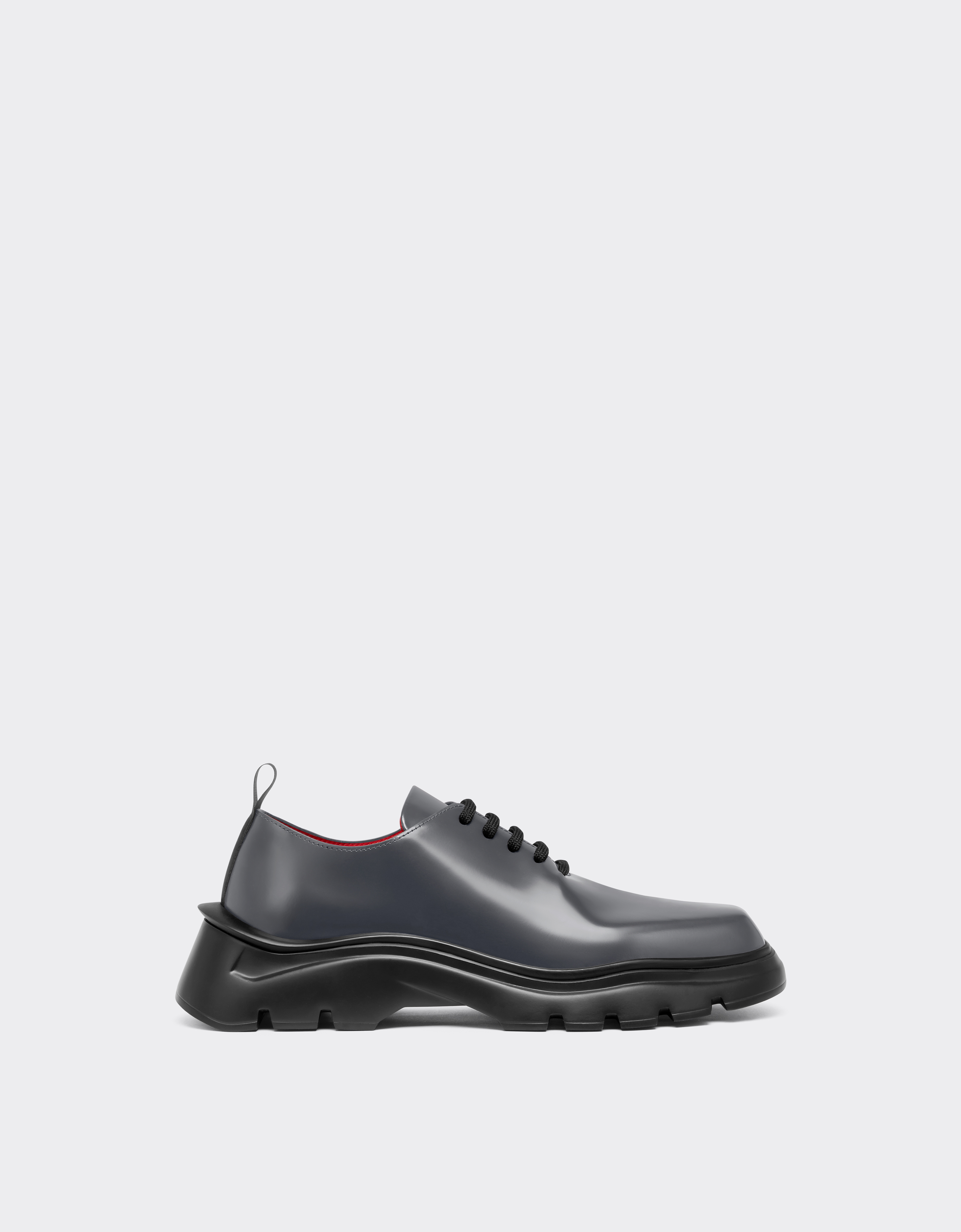 Shop Ferrari Derby Shoes In Smooth Leather In Ingrid