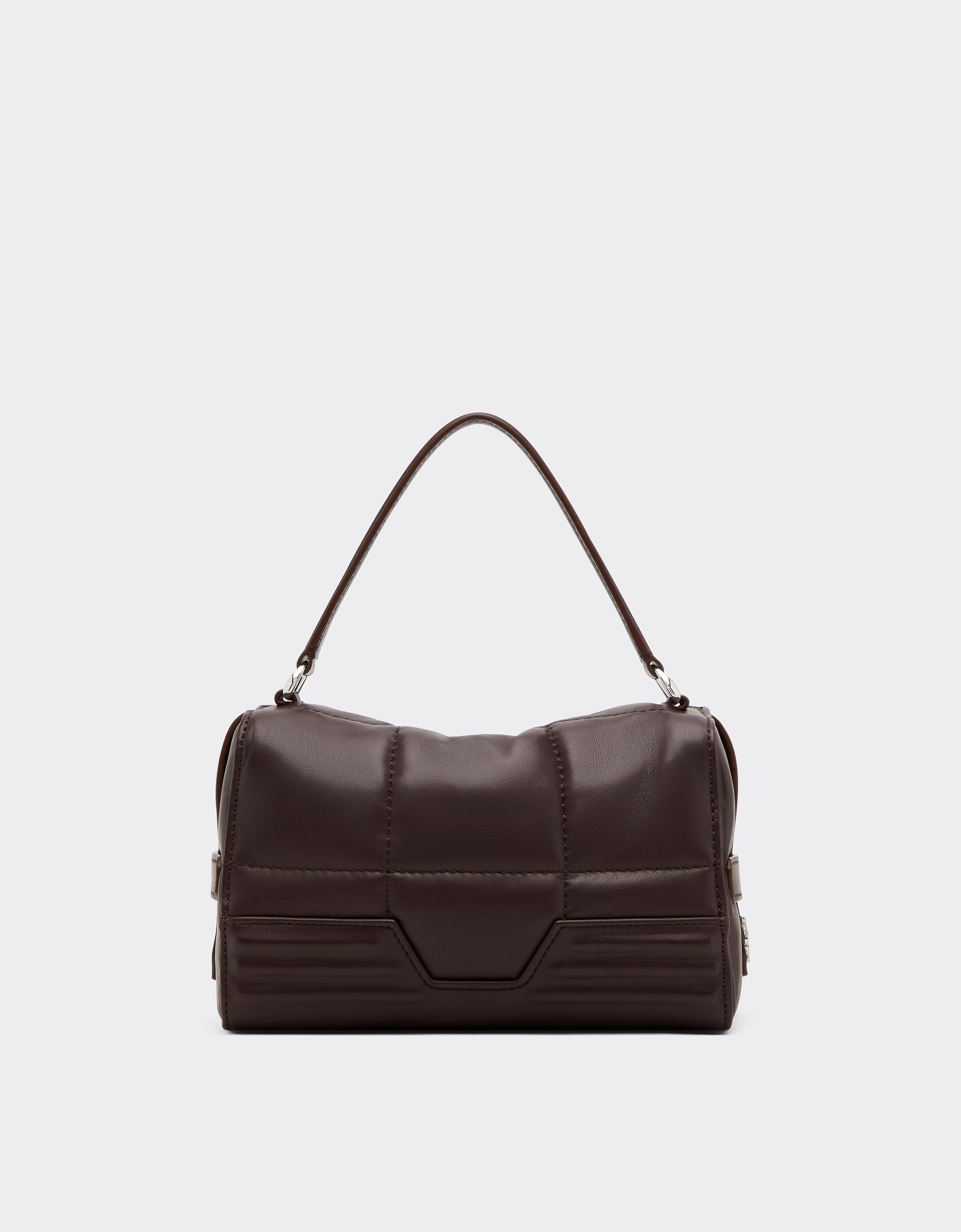 Ferrari Gt Soft Shoulder Bag In Quilted Leather In Brown
