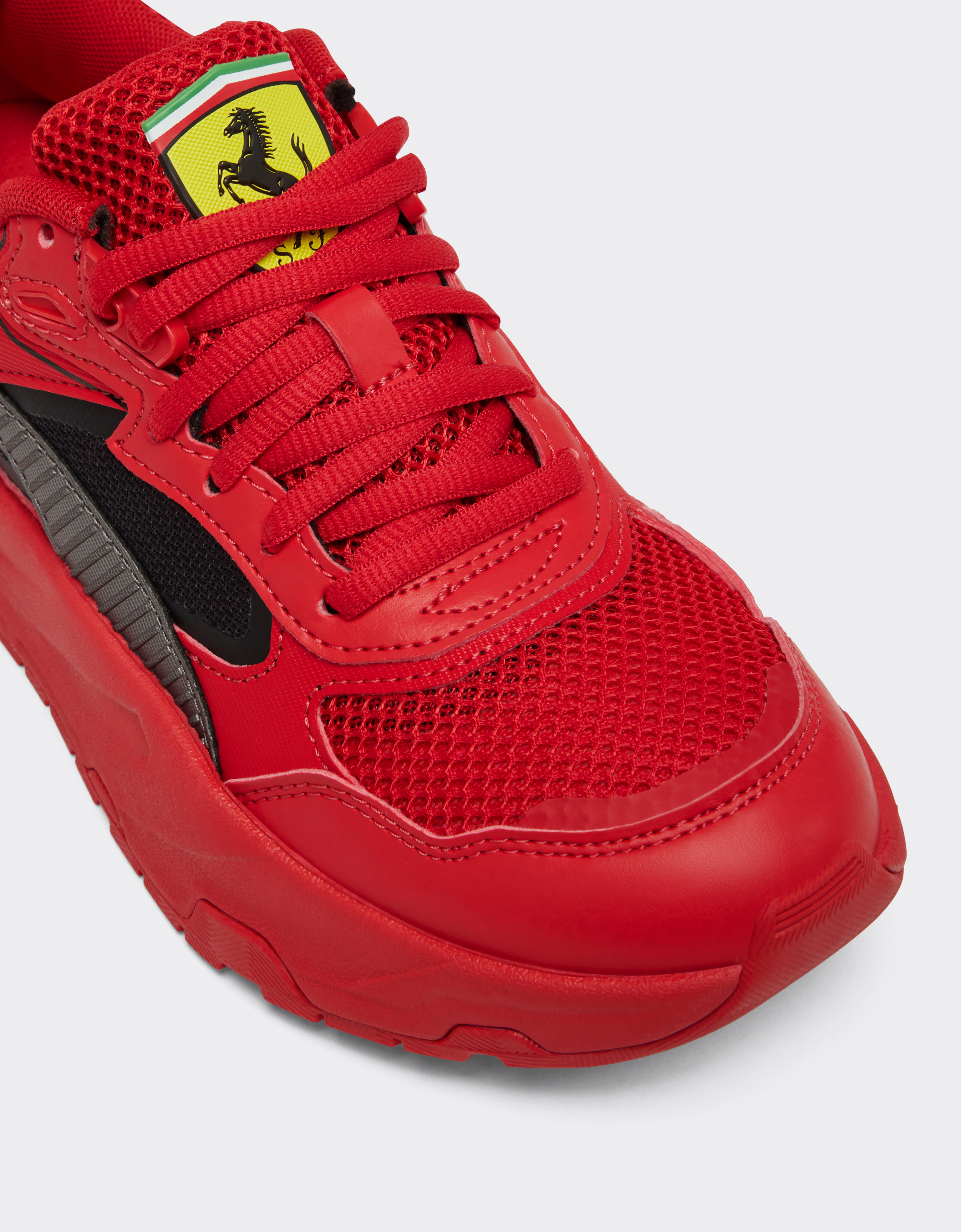 Ferrari Youth Puma For Scuderia  Trinity Shoes In Rosso Corsa