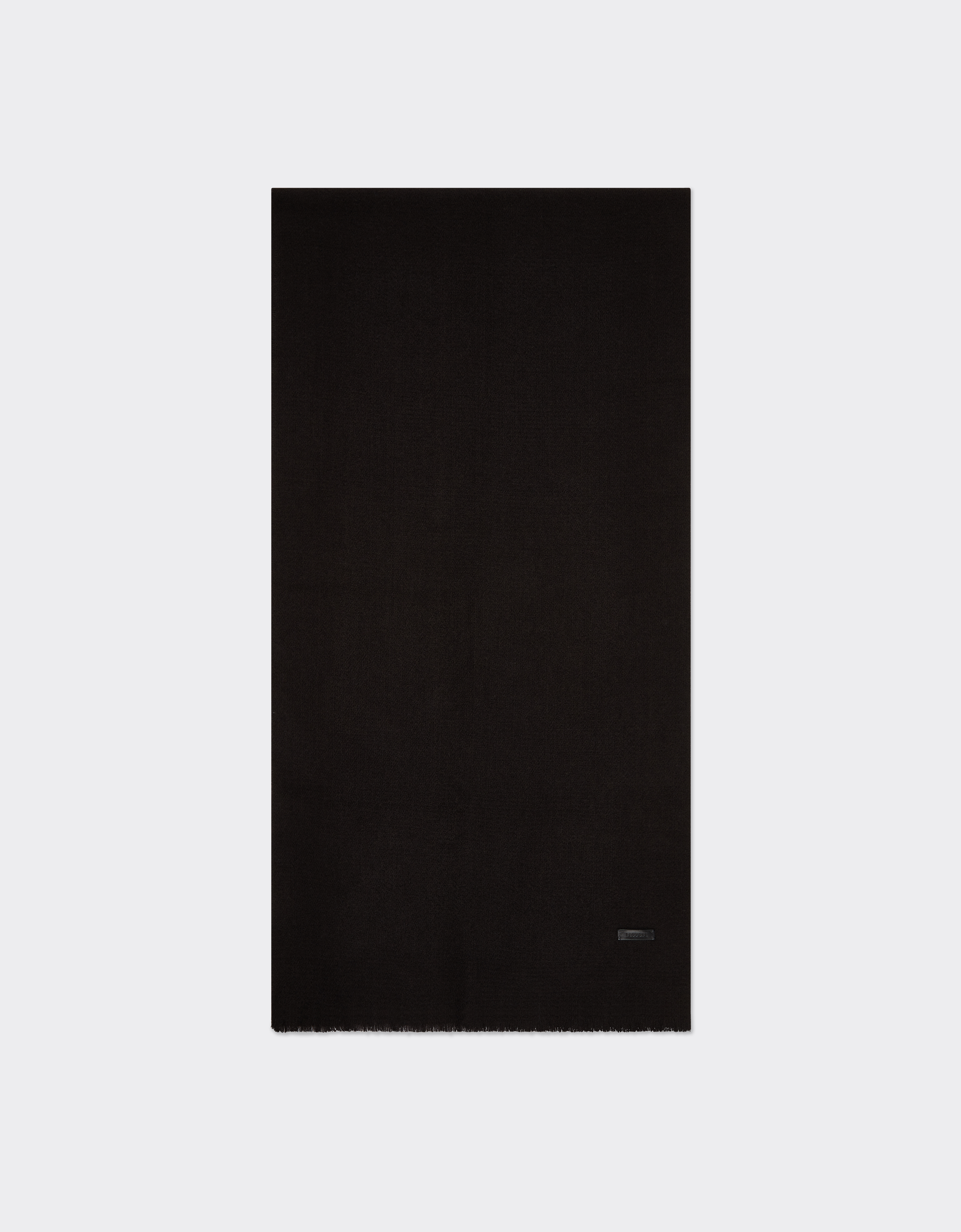 Ferrari Unisex Dark Brown Wool Scarf - Scarves & Stoles Os