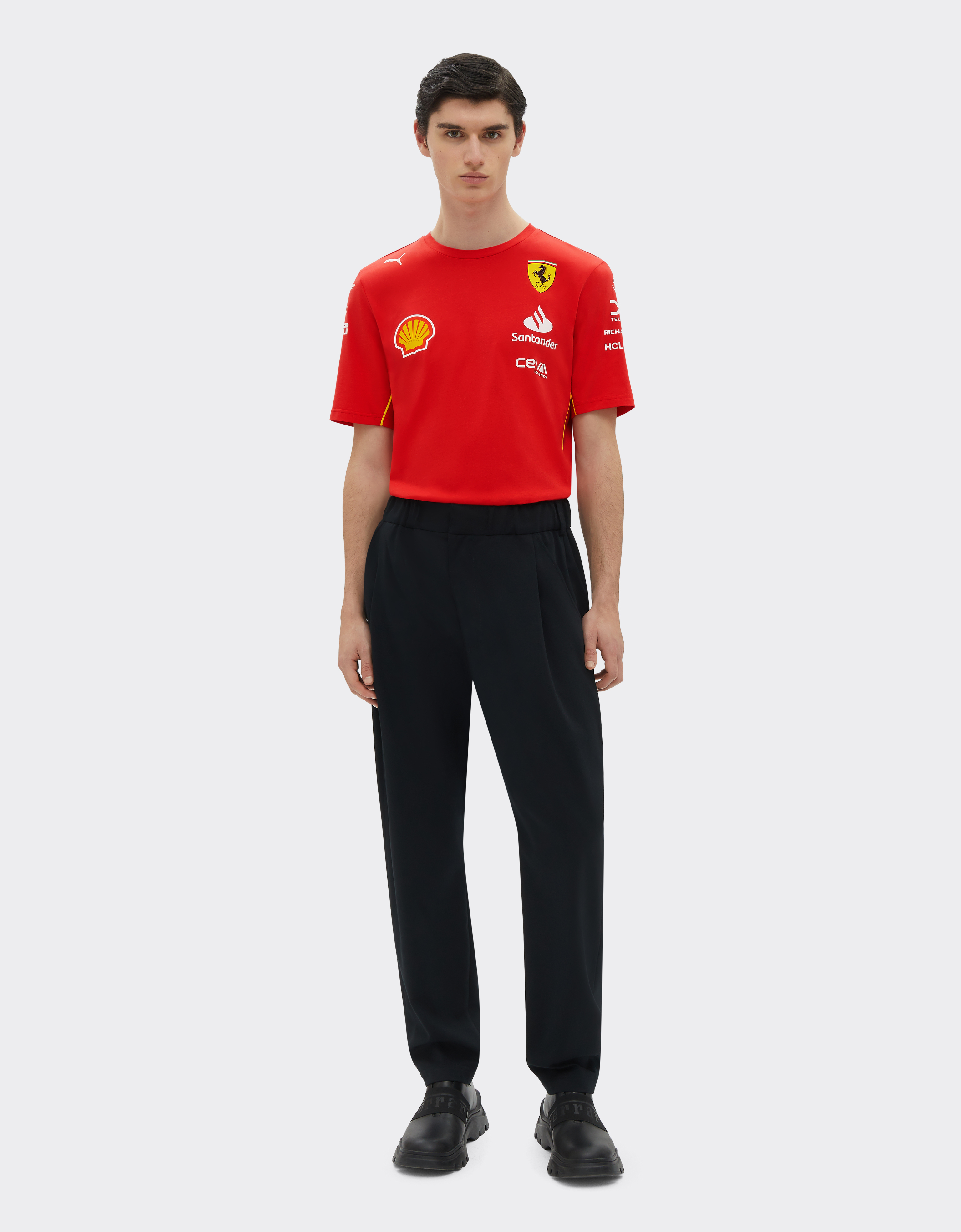 Shop Ferrari 2024 Scuderia  Team Replica T-shirt In Rosso Corsa