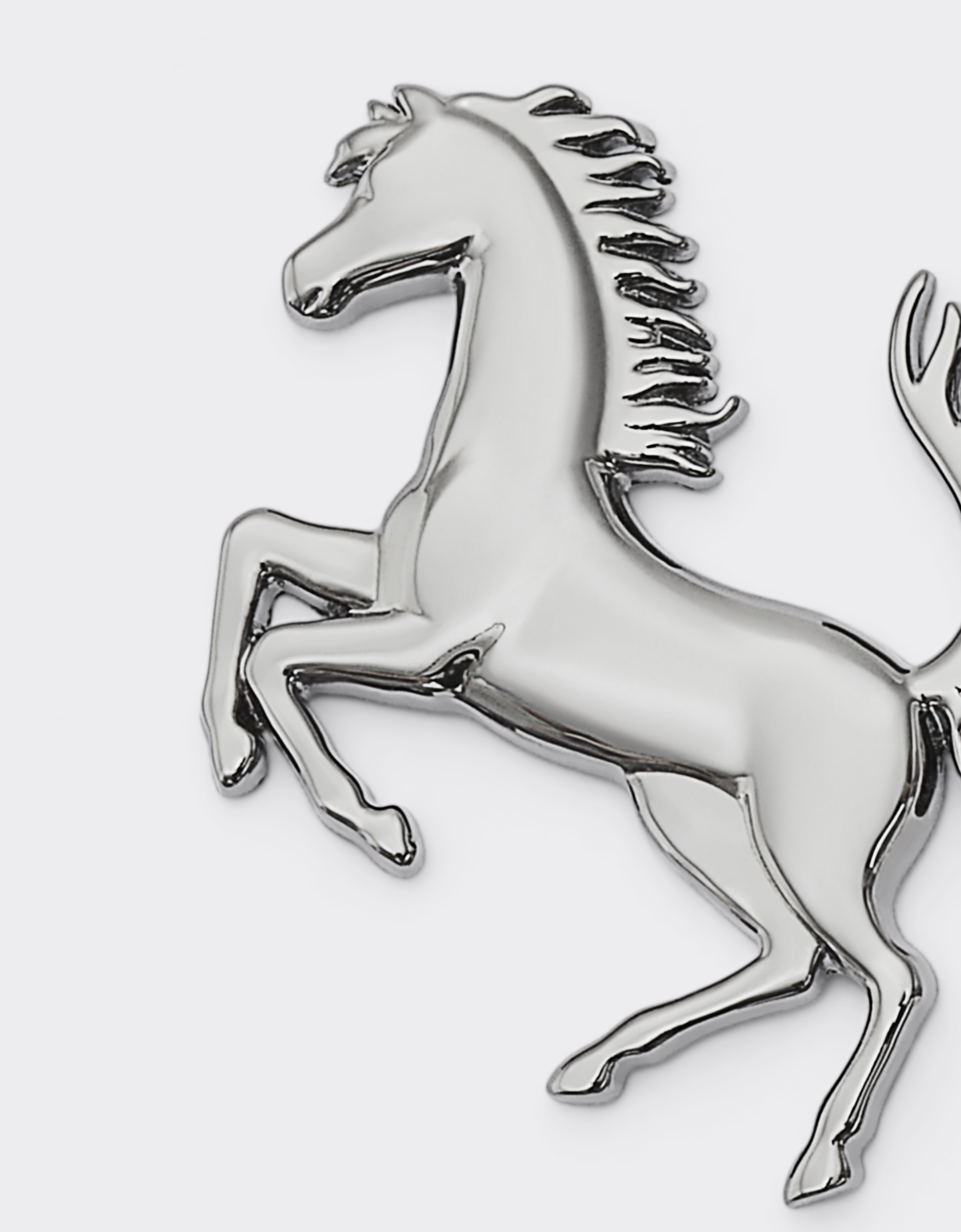 Ferrari Prancing Horse Brooch In Charcoal