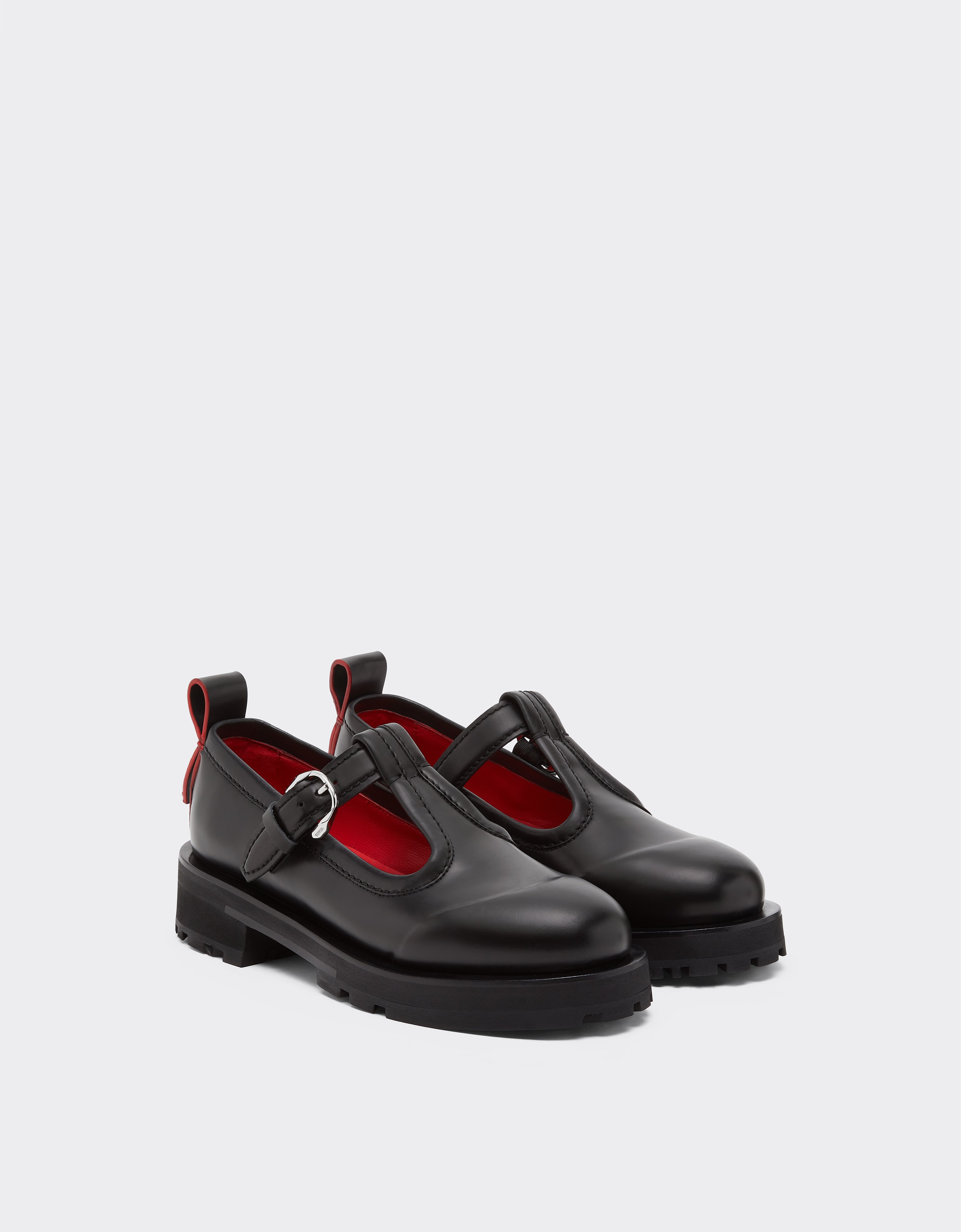 Ferrari Leder Mary Jane - Female Sandalen Und Slipper Schwarz 40 