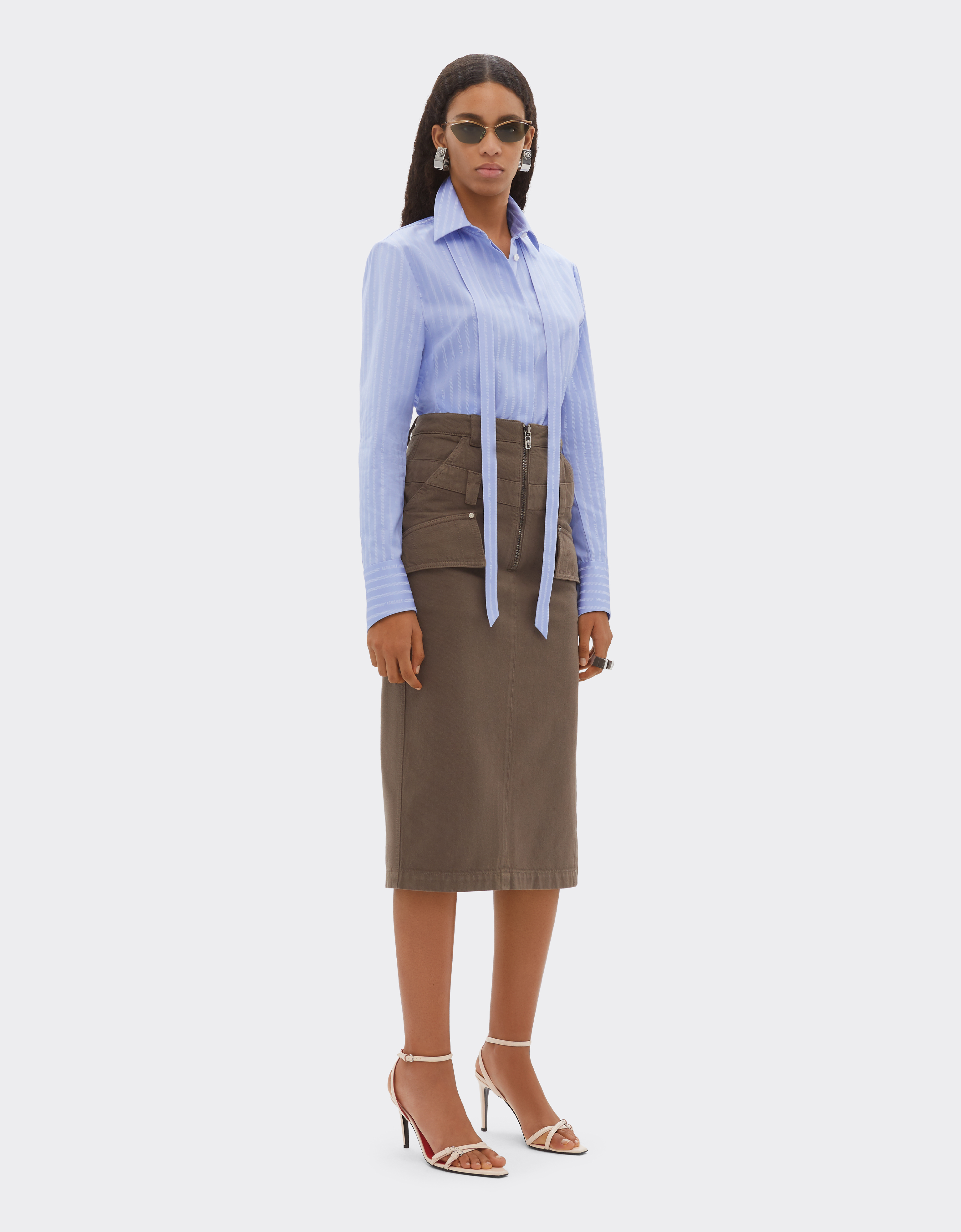  Ferrari Hemd Mit Ferrari-monogramm-motiv - Female Hemden & Tops Oxford Blue 42 