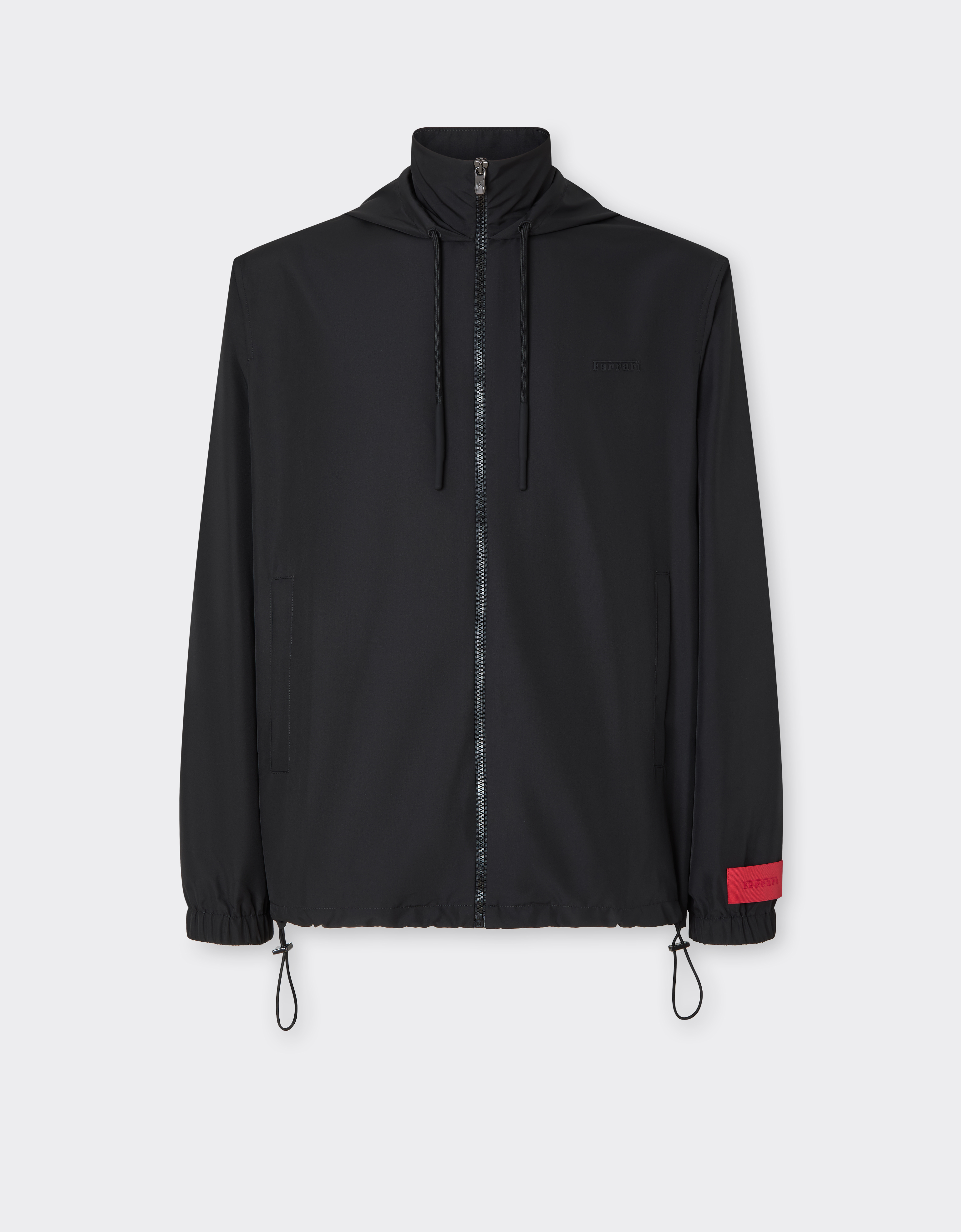 Nylon windbreaker jacket in Nero | Ferrari®