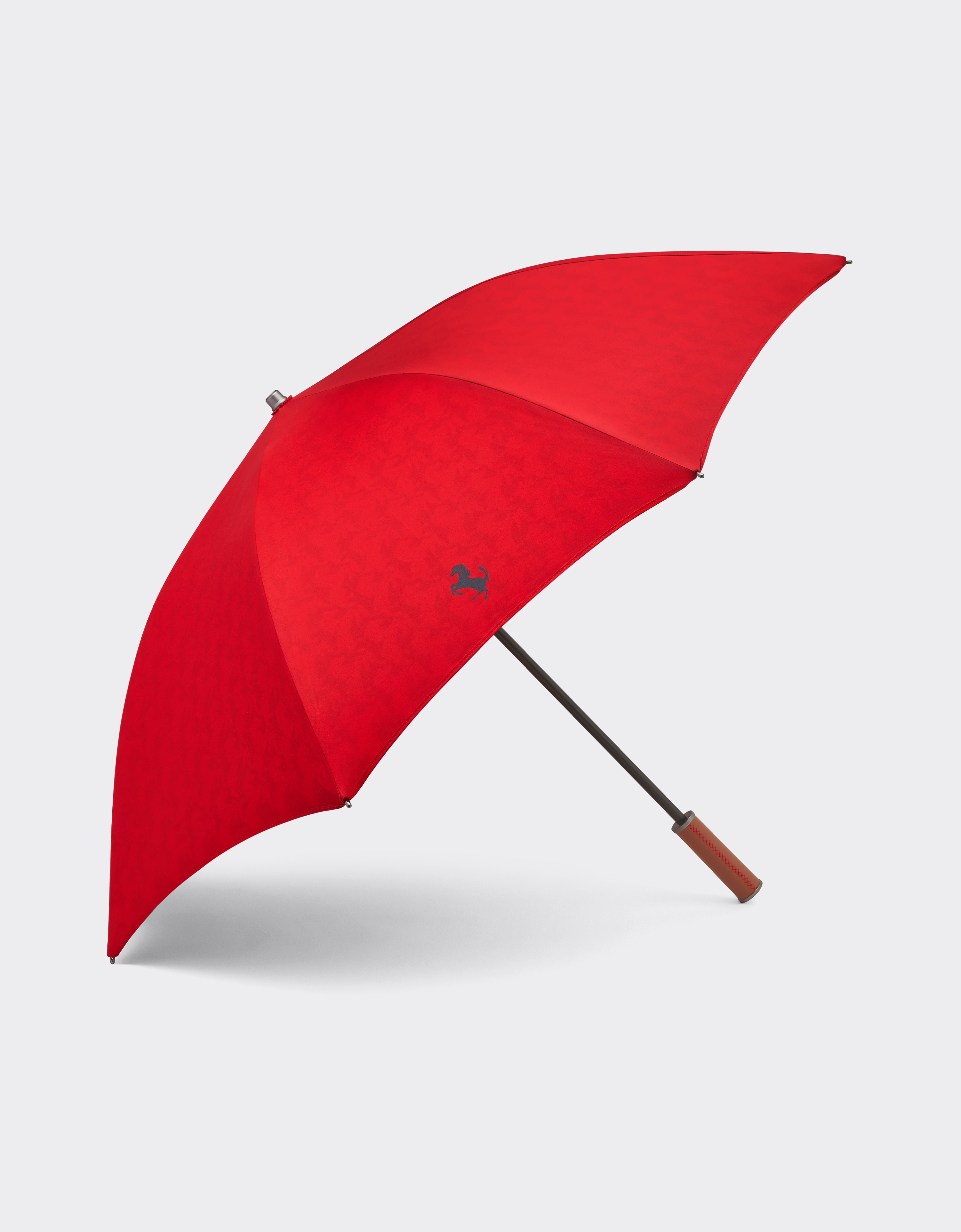 Ferrari Umbrella With Cavallino Pixel Motif In Rosso Corsa