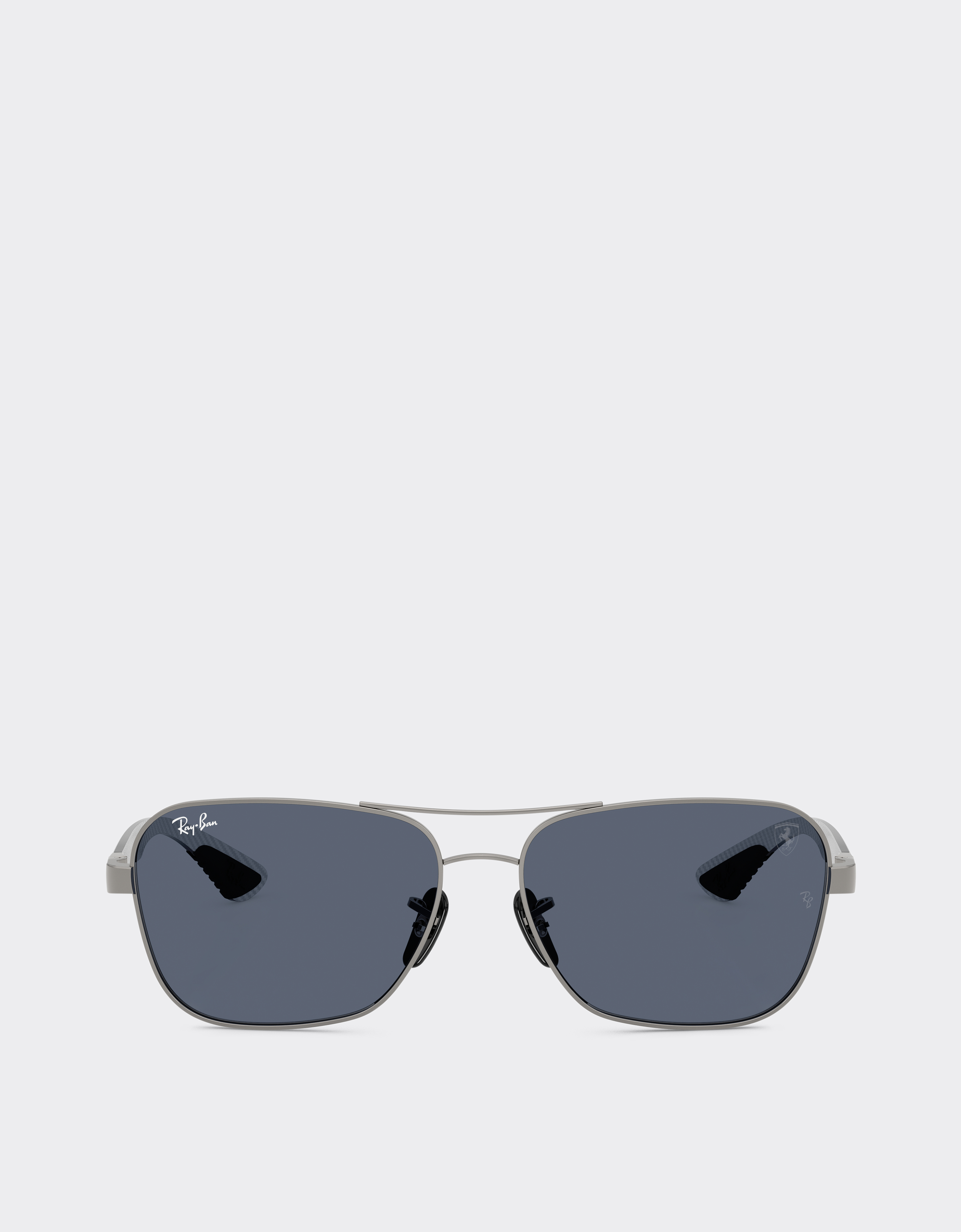 Ferrari Ray-ban For Scuderia Rb8336m In Gunmetal Grey Metal And Light Carbon Fibre With Dark In Ingrid