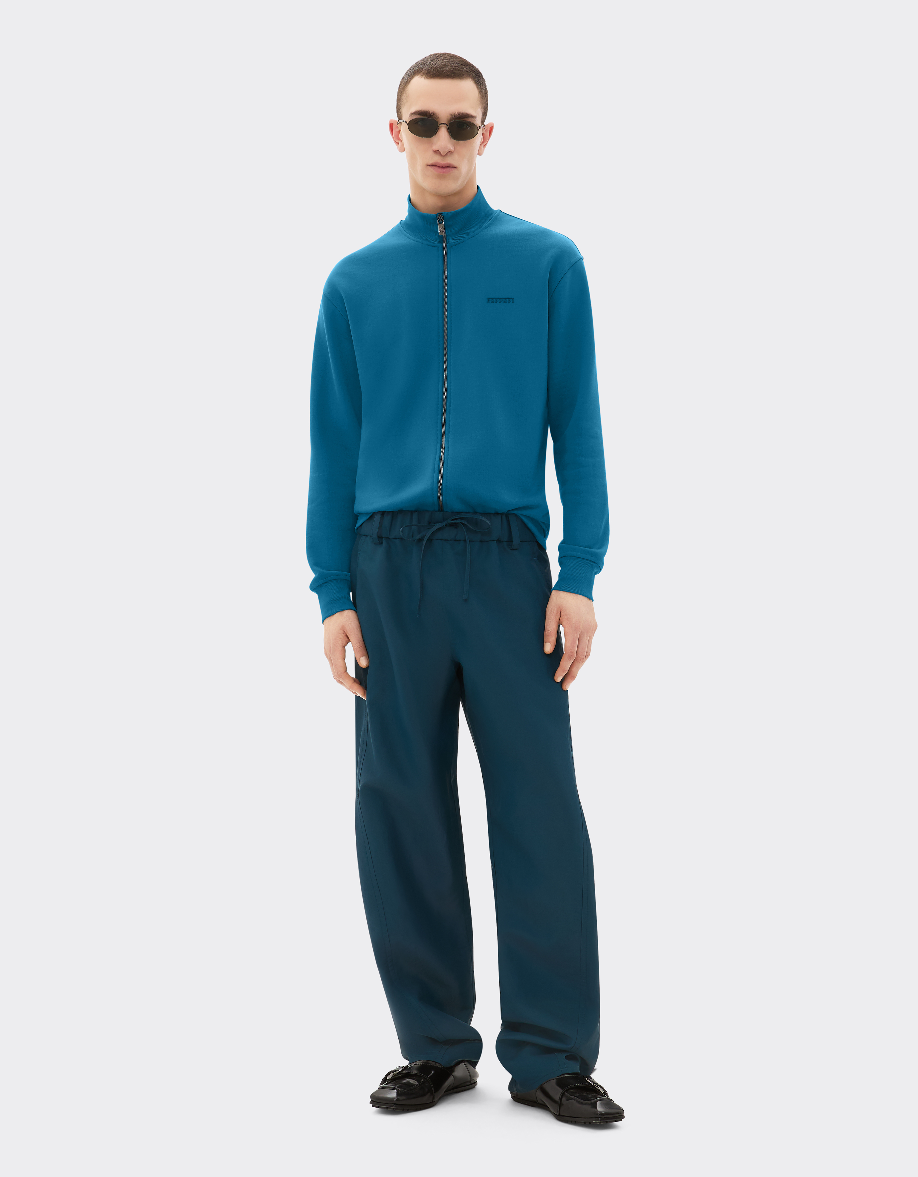 Ferrari Sweatshirt In Technical Fabric With  Logo