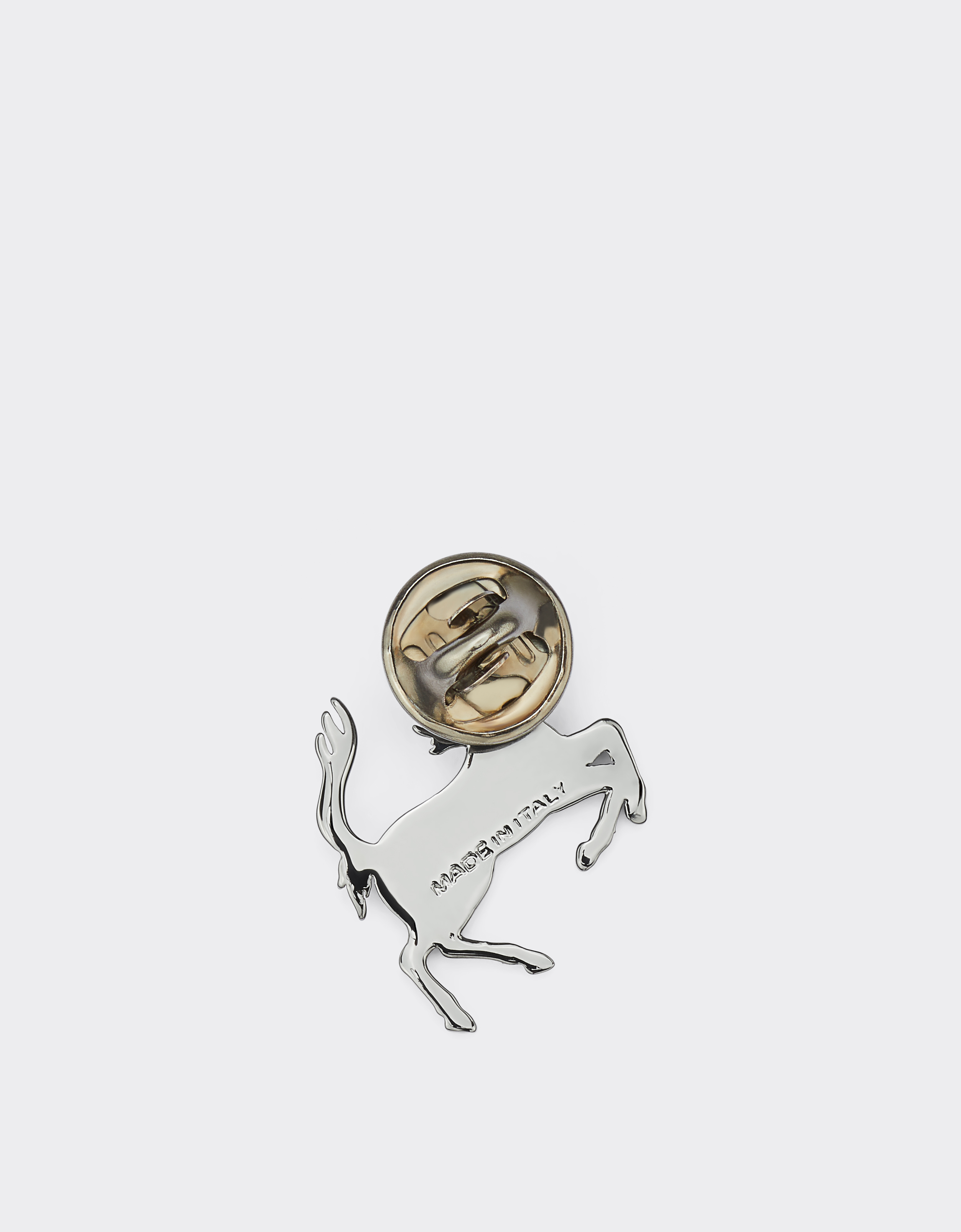 Ferrari Prancing Horse Brooch In Charcoal