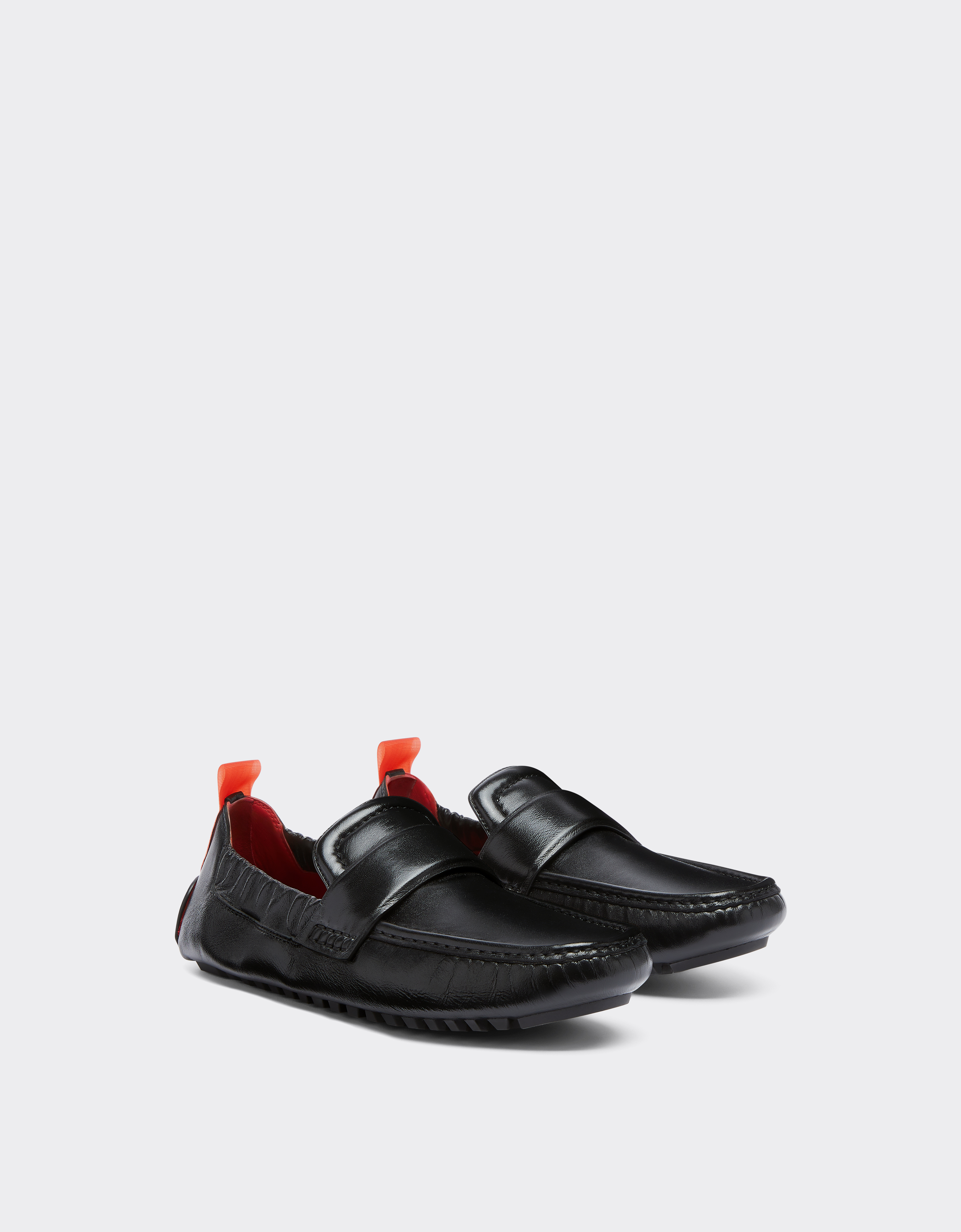 Ferrari Nappa Leather Driver Shoe In Black