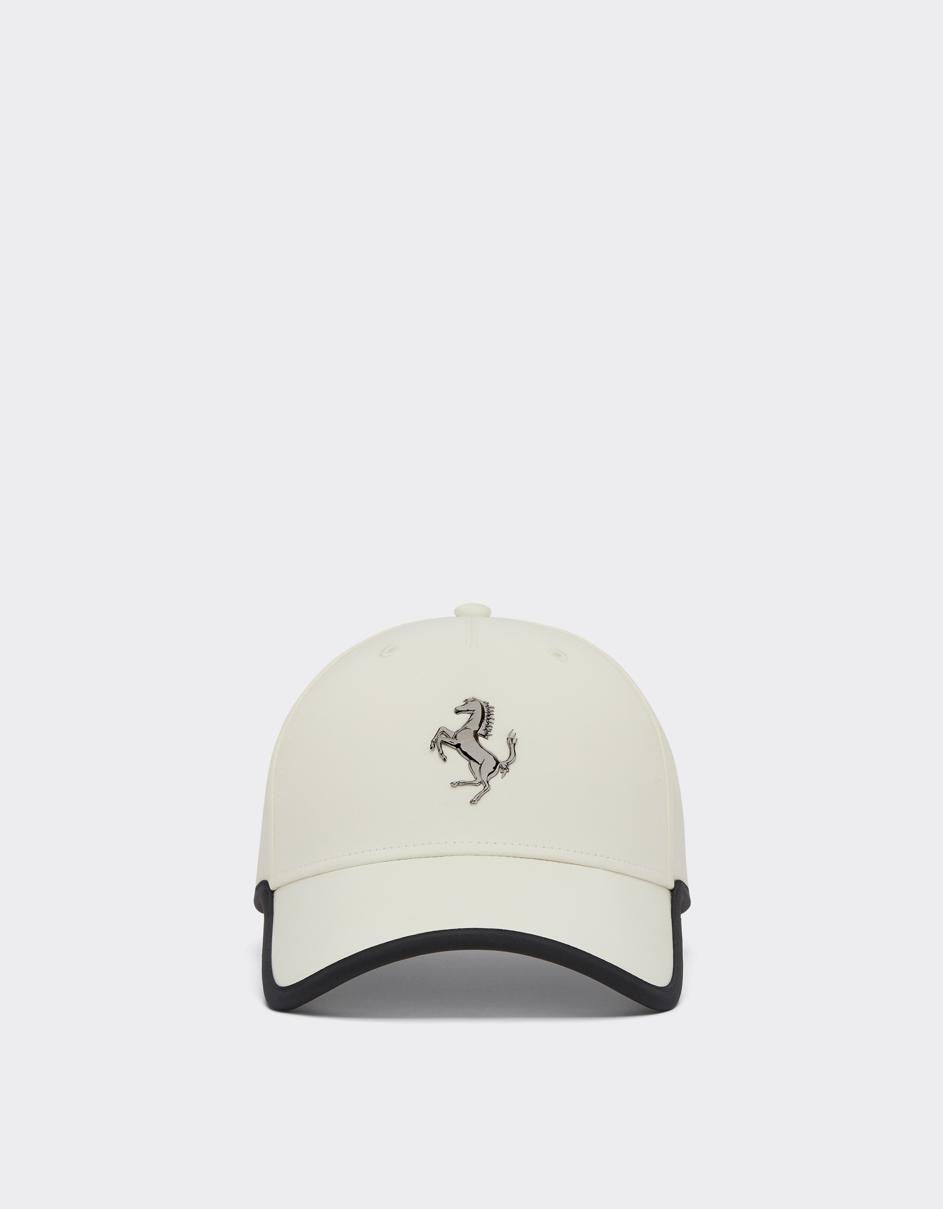 Ferrari Baseball Cap With Prancing Horse Detail In Gray