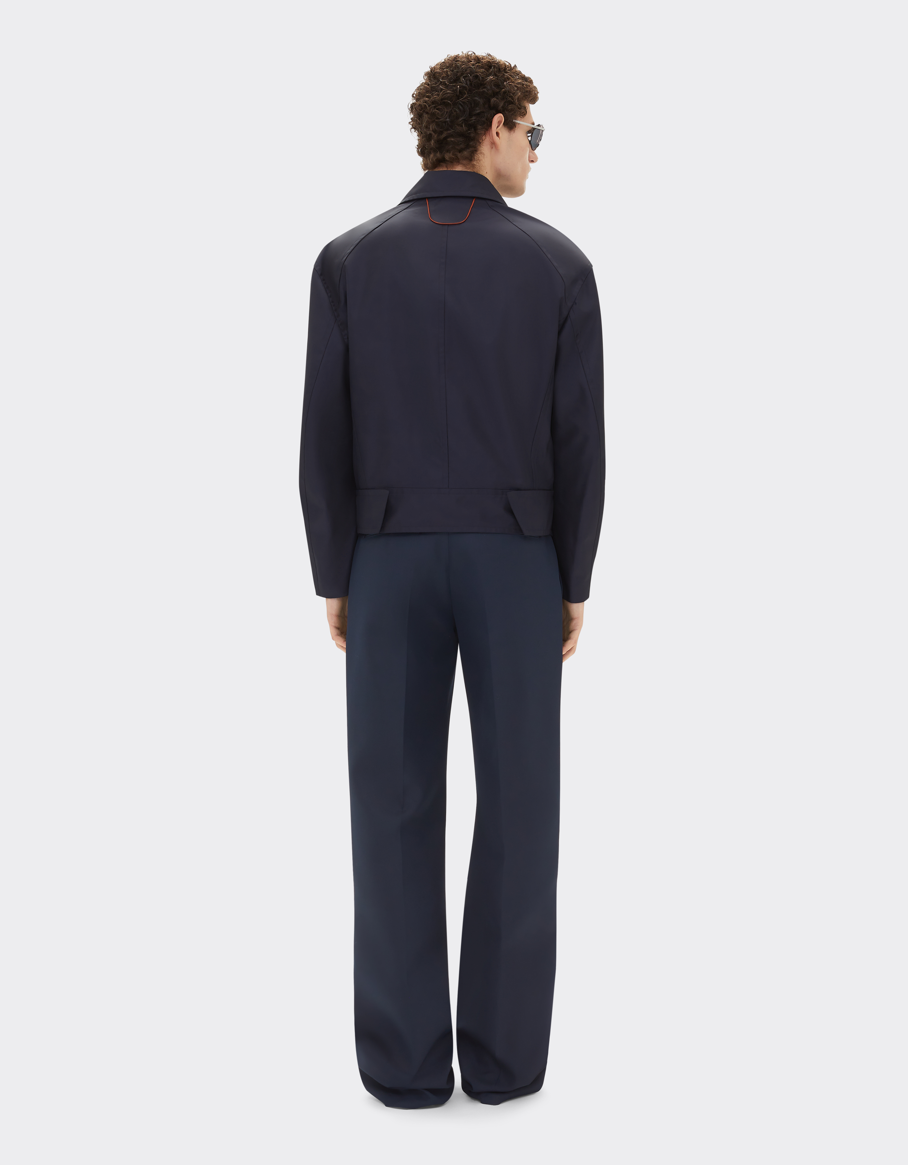 Ferrari Bomber Jacket In Q-cycle® Twill In Navy
