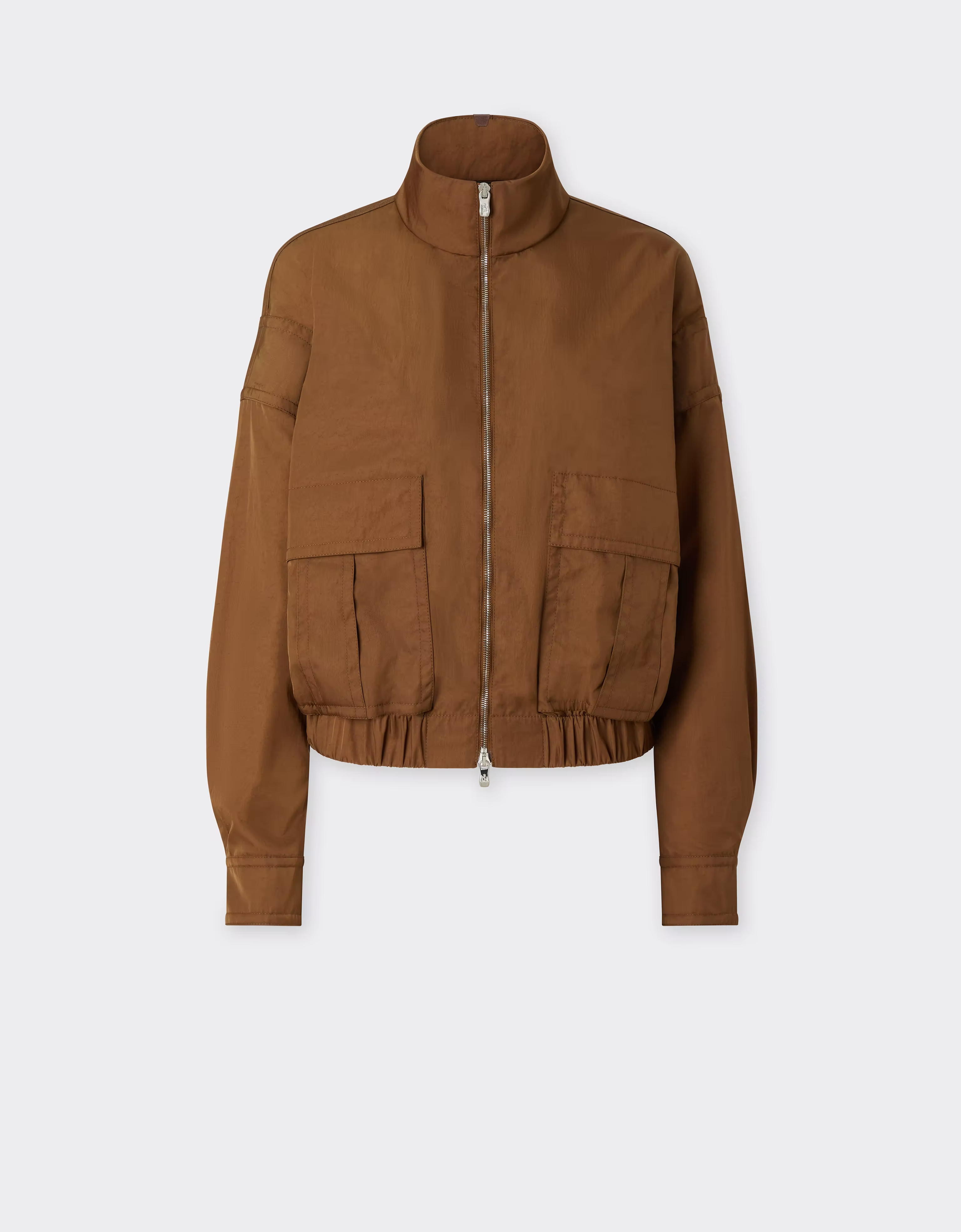 Ferrari Recycled Technical Gabardine Blouson In Brown