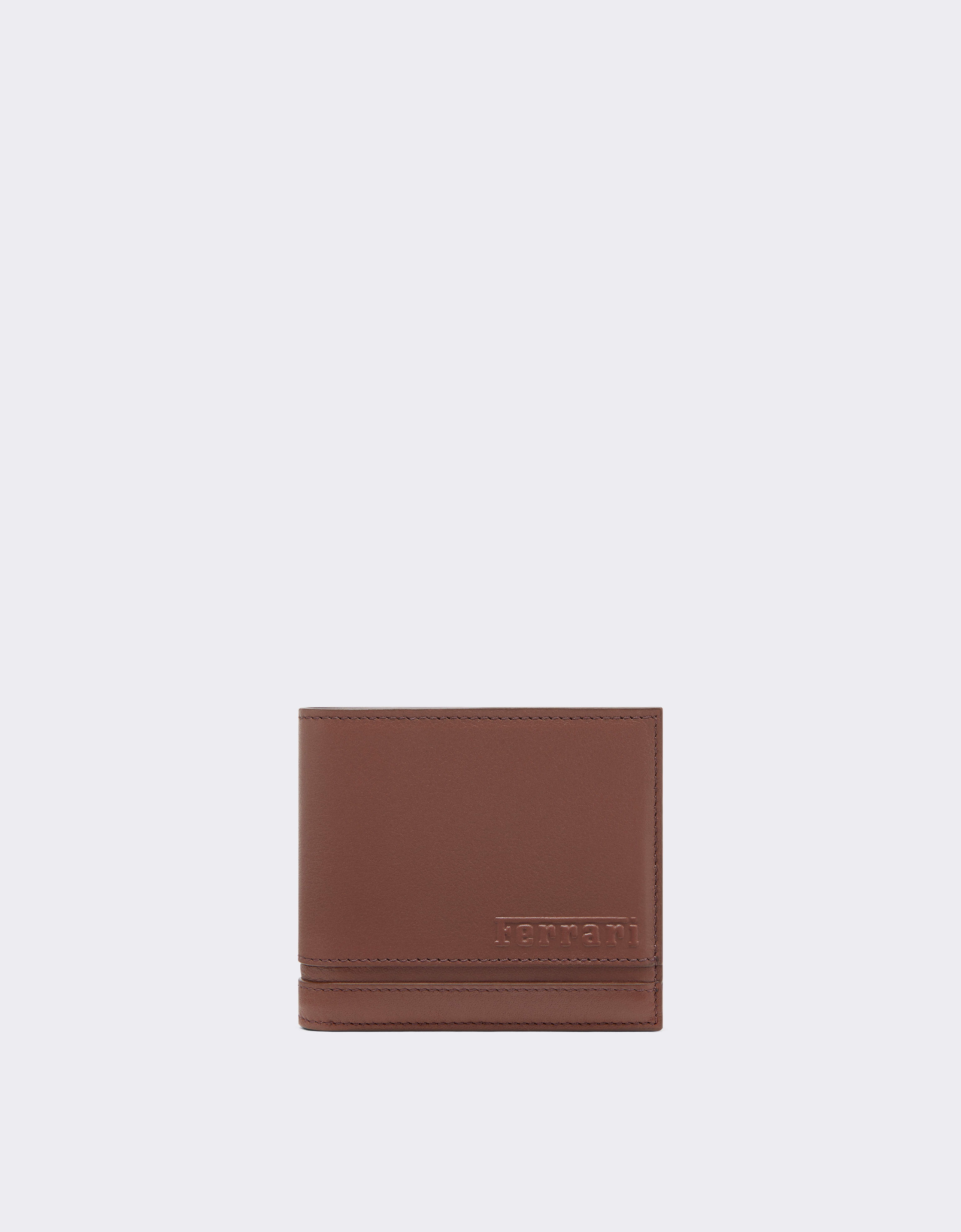 Ferrari Horizontal Wallet In Smooth Nappa Leather In Hide