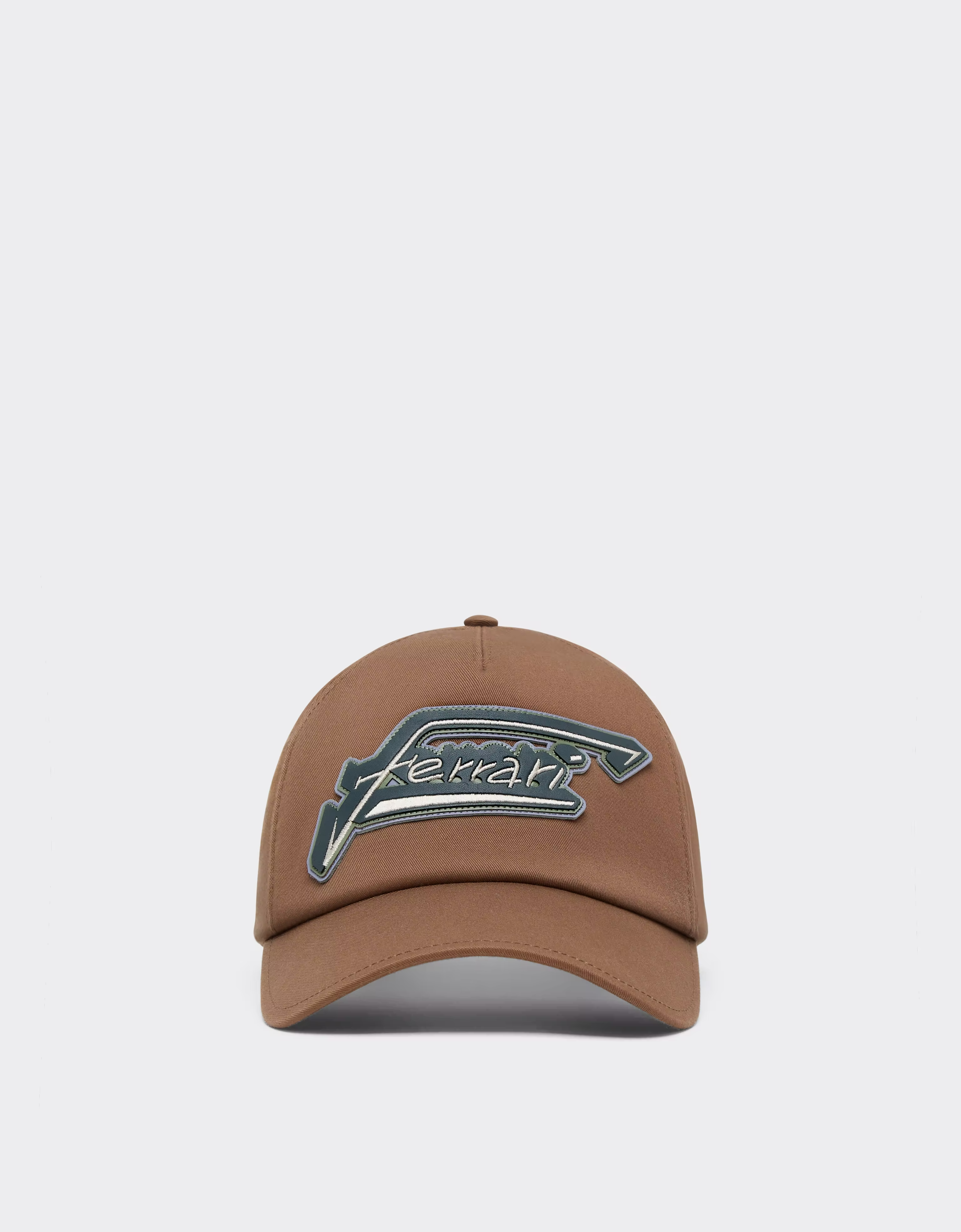 Ferrari Baseball Cap With  Logo In Brown
