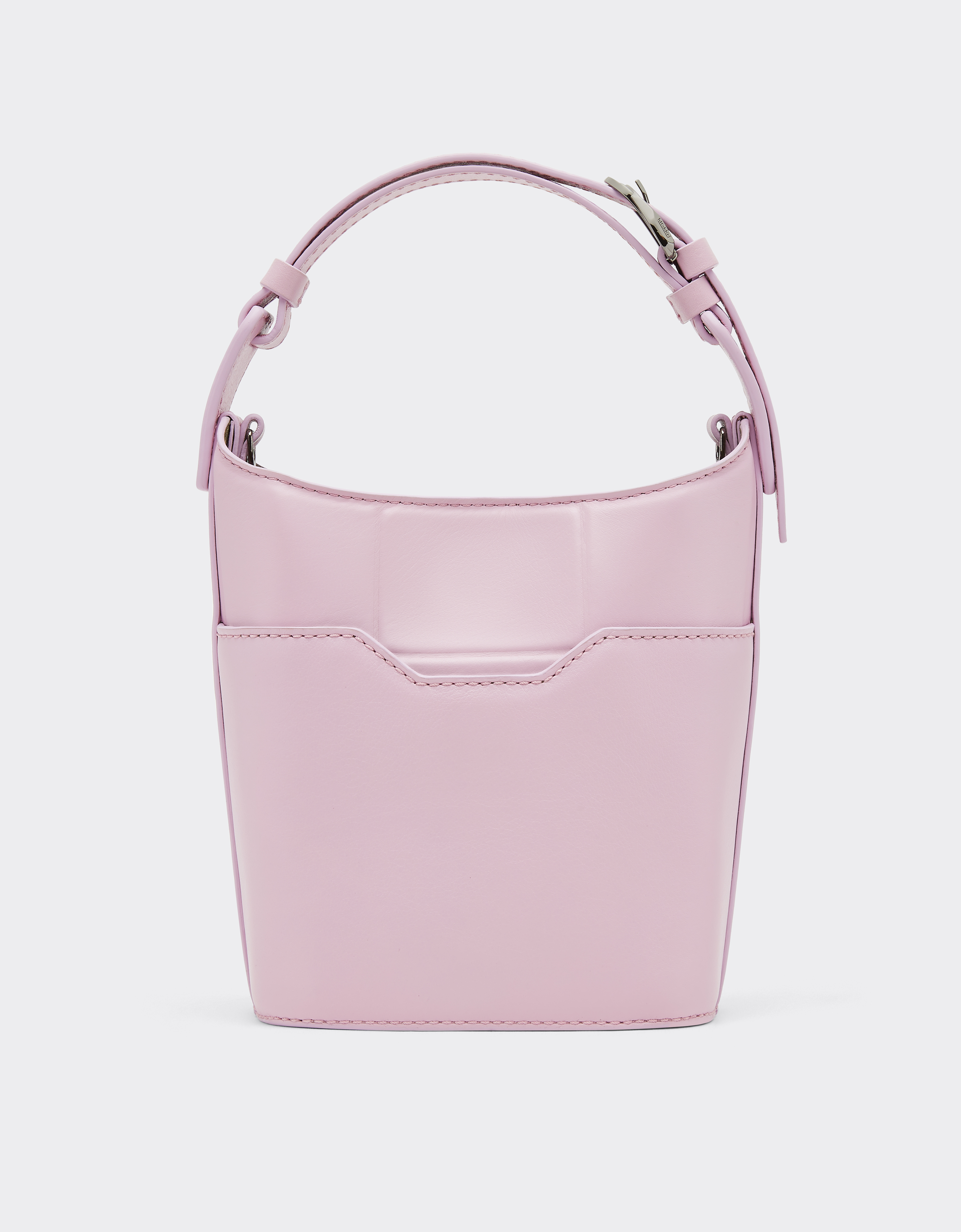 Ferrari Mini Leather Bucket Bag In Purple
