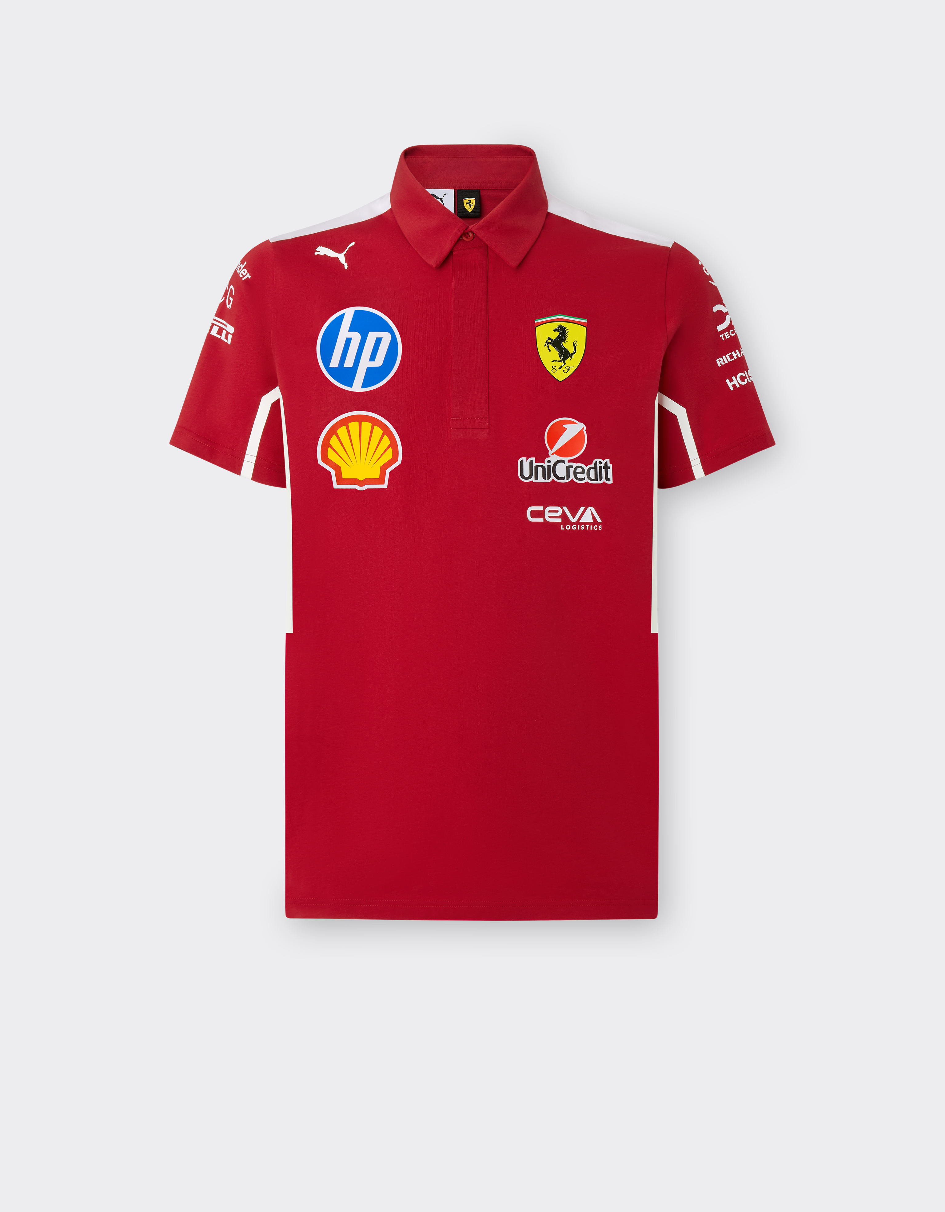 Ferrari Puma For Scuderia  Hp 2025 Team Polo Shirt In Cherry