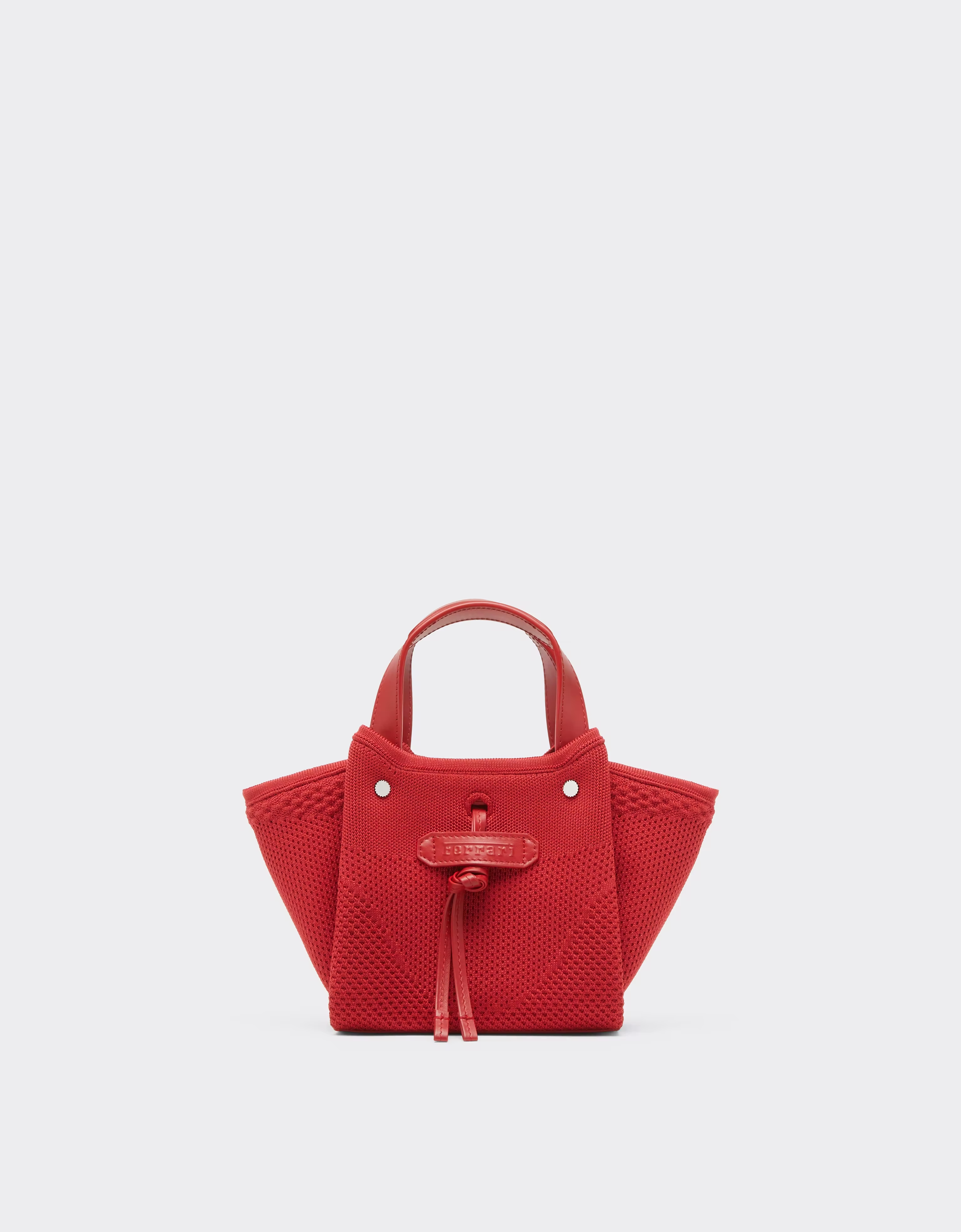 Ferrari Mini Knit And Leather Tote Bag