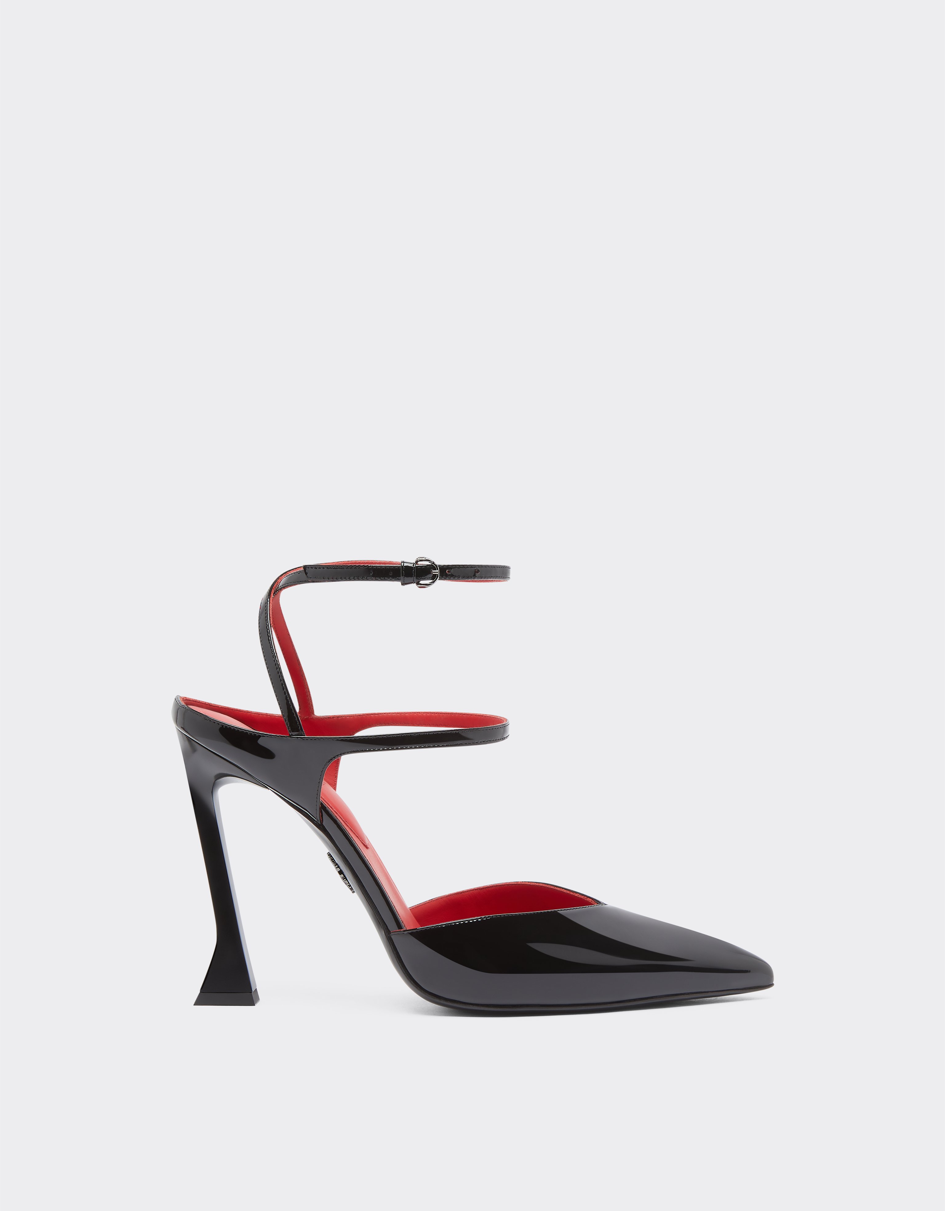 Ferrari Pump Shoe In Coated Leather In Black