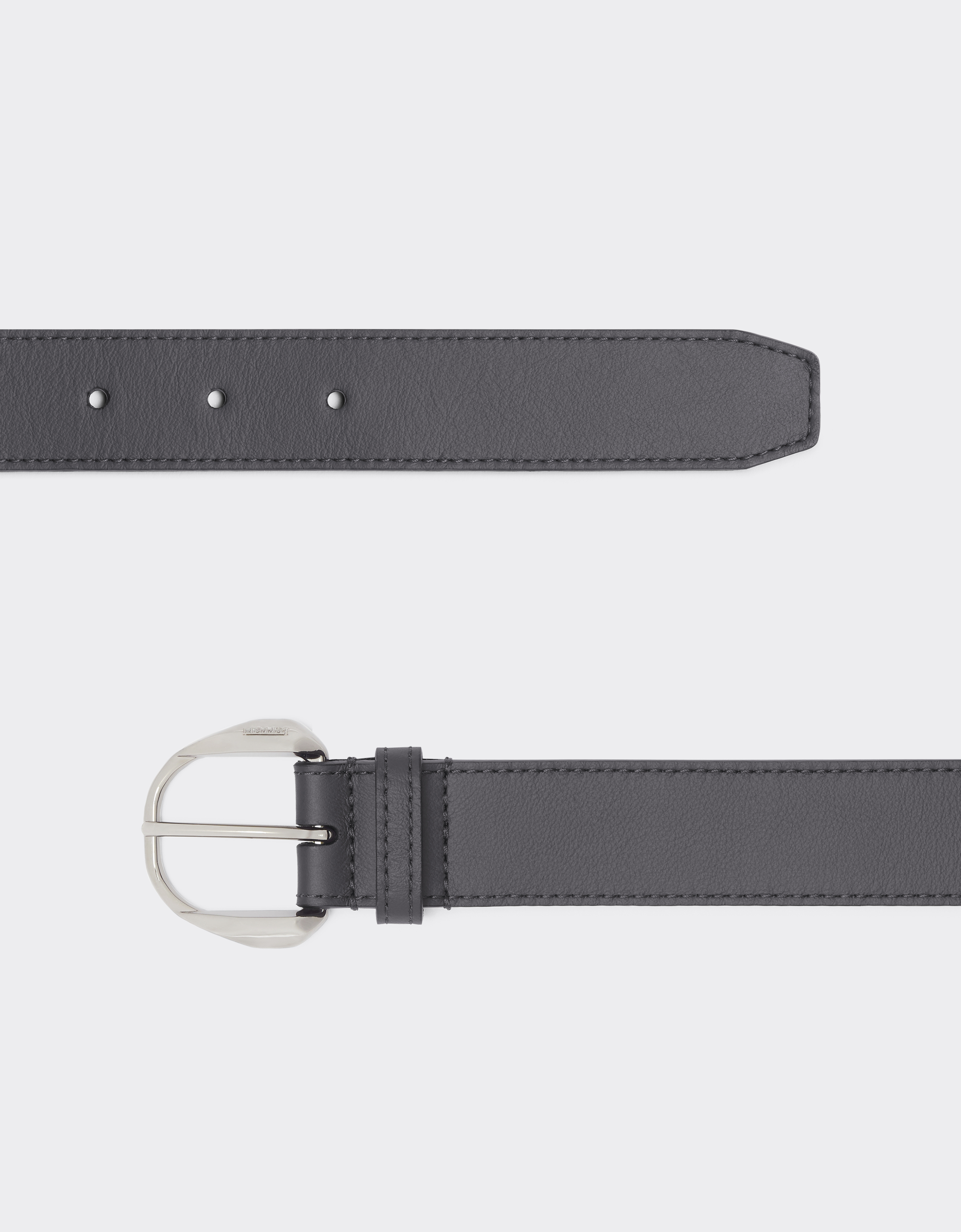 Ferrari Leather Belt With Prancing Horse Detail In Ingrid