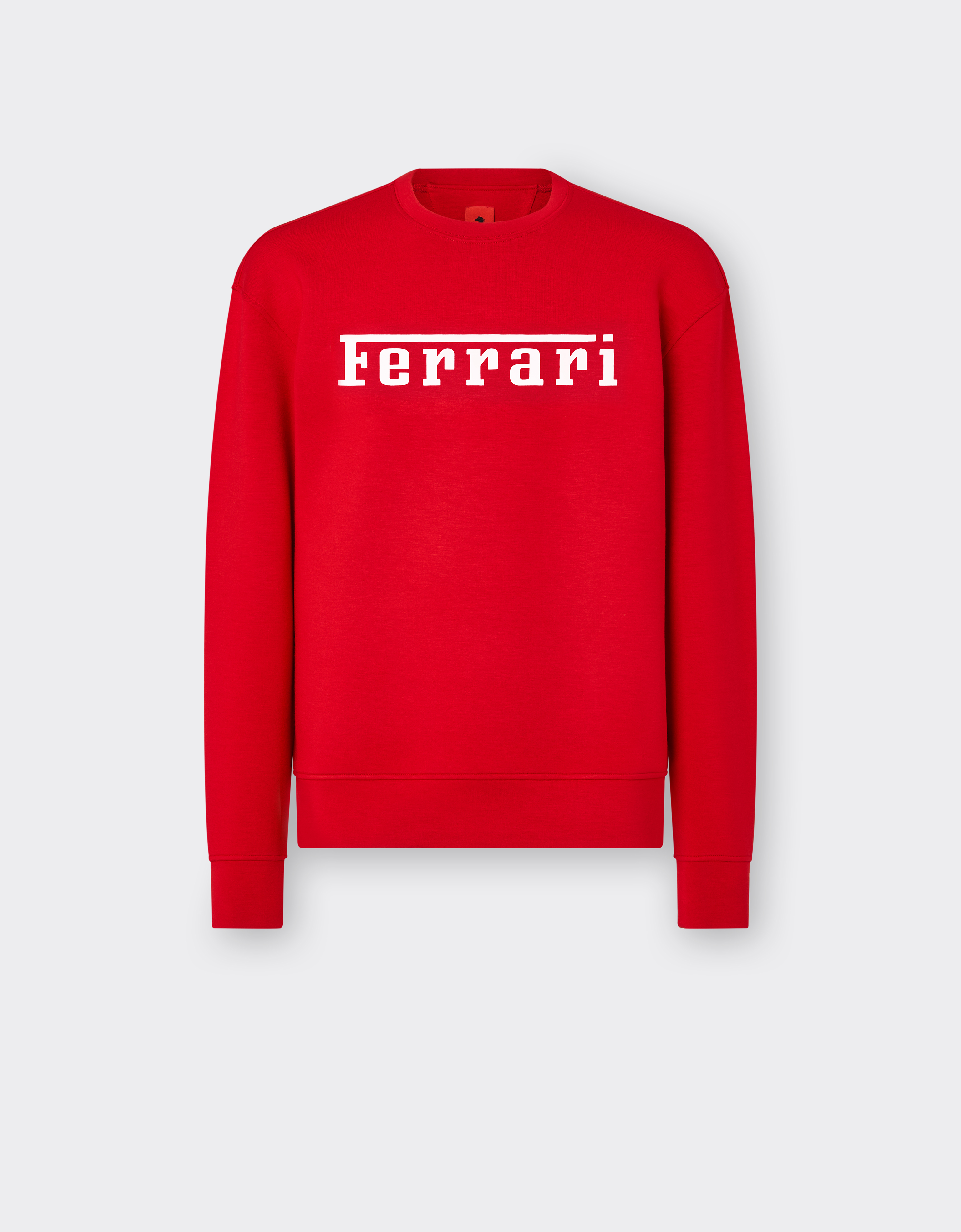 Ferrari Scuba Sweatshirt With  Logo In Rosso Corsa