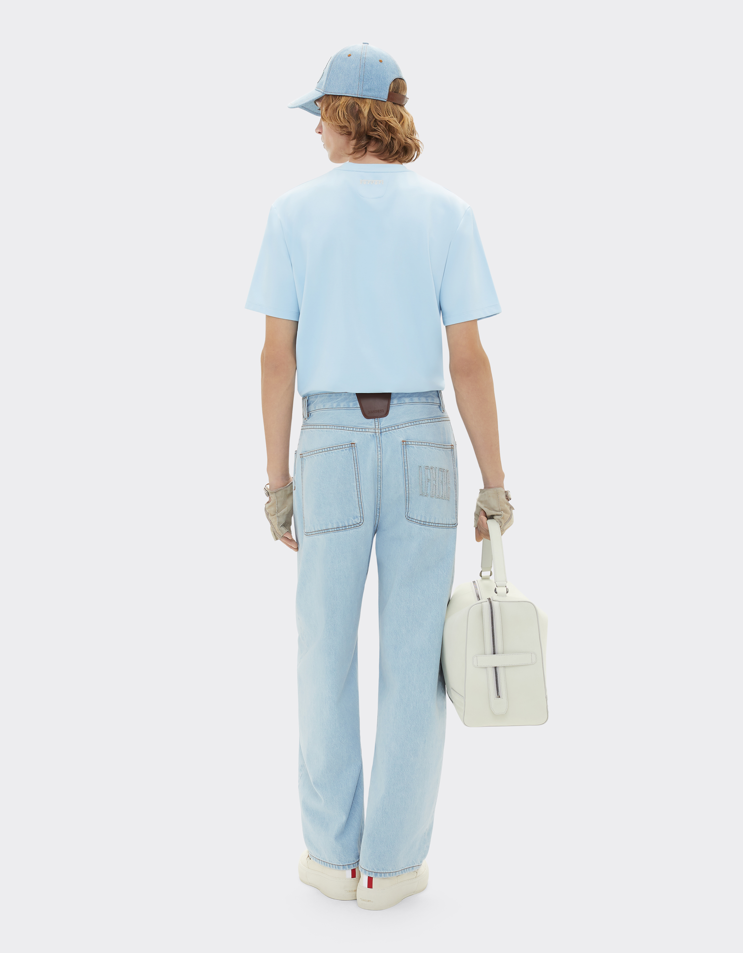 Ferrari X Charles Leclerc Stone-washed Denim Trousers