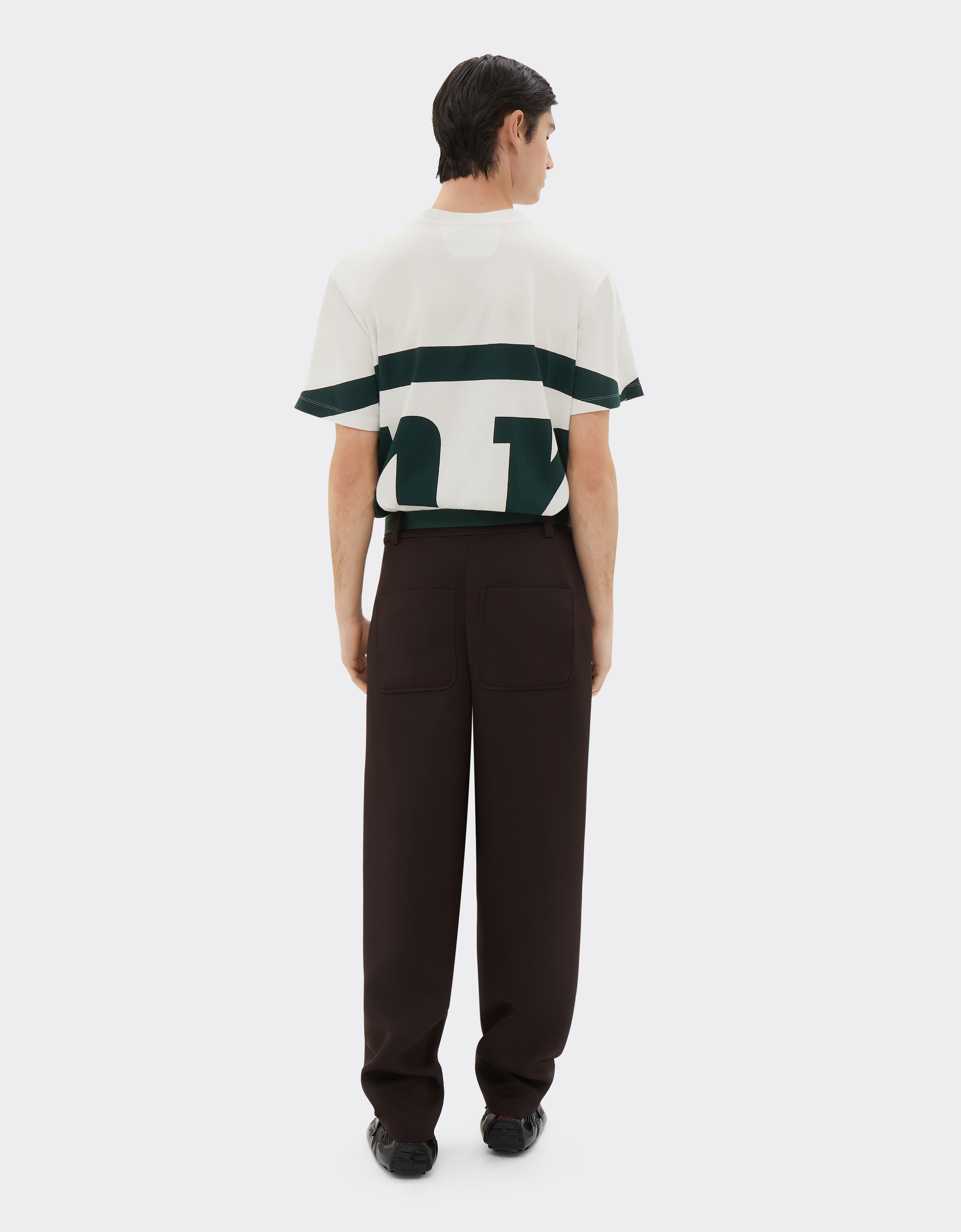 FERRARI FERRARI COTTON T-SHIRT WITH FERRARI MACRO-LETTERING