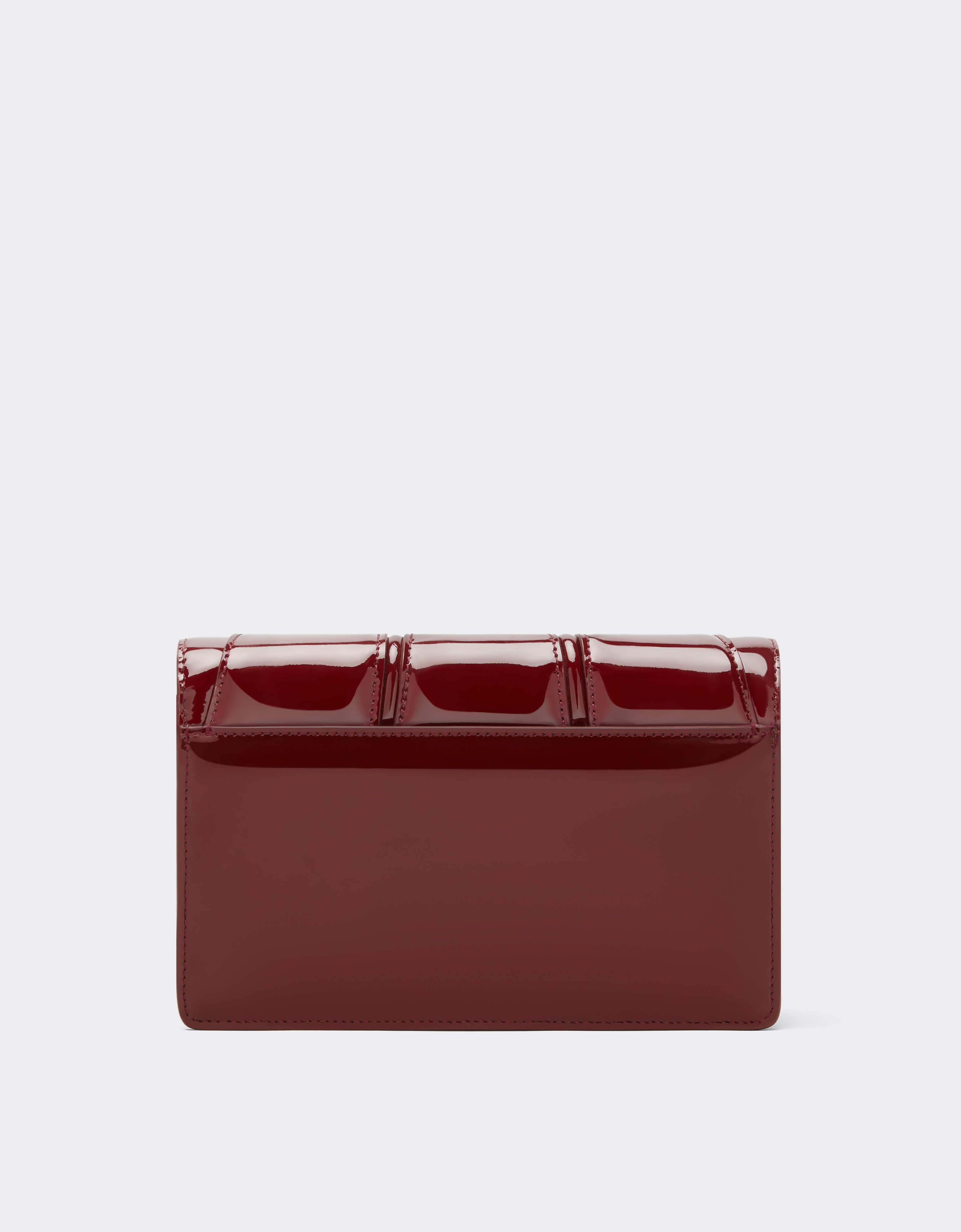 Shop Ferrari Wallet On Chain Gt Bag In Patent Leather In Burgundy