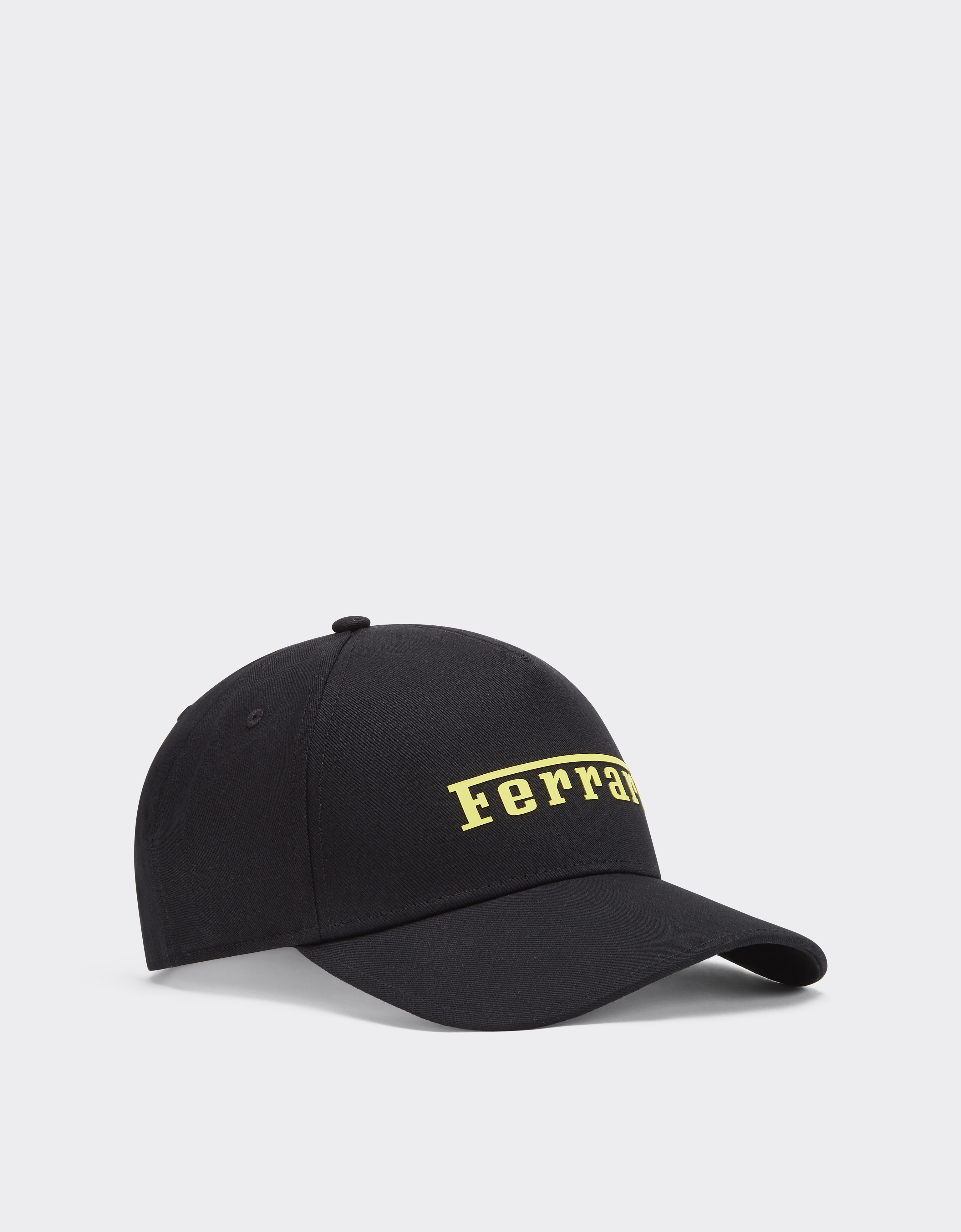  Ferrari Baseball Cap With Rubberized Ferrari Logo -  Hats Black Os 