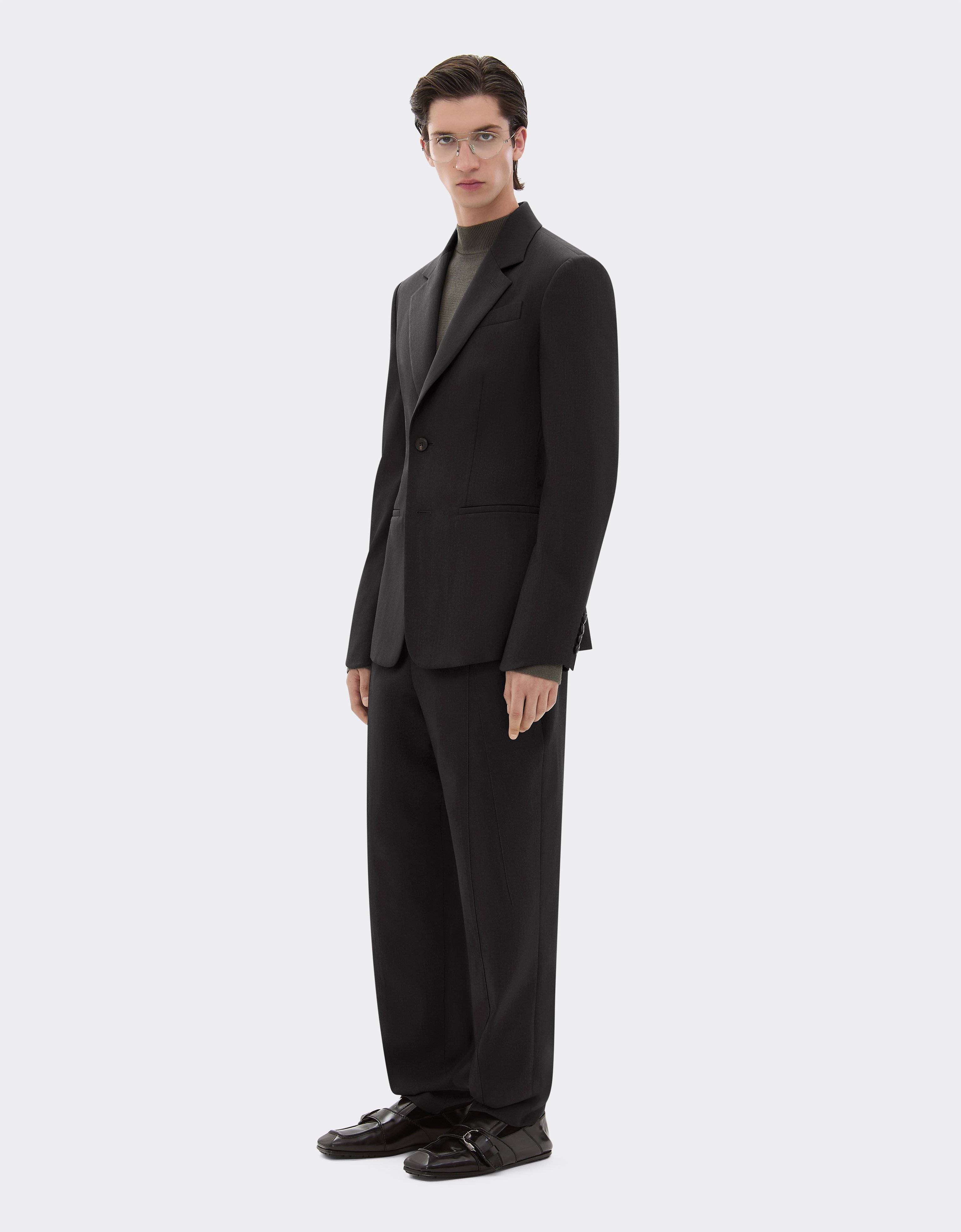 Ferrari Blazer In Q-cycle® Mélange Wool In Black