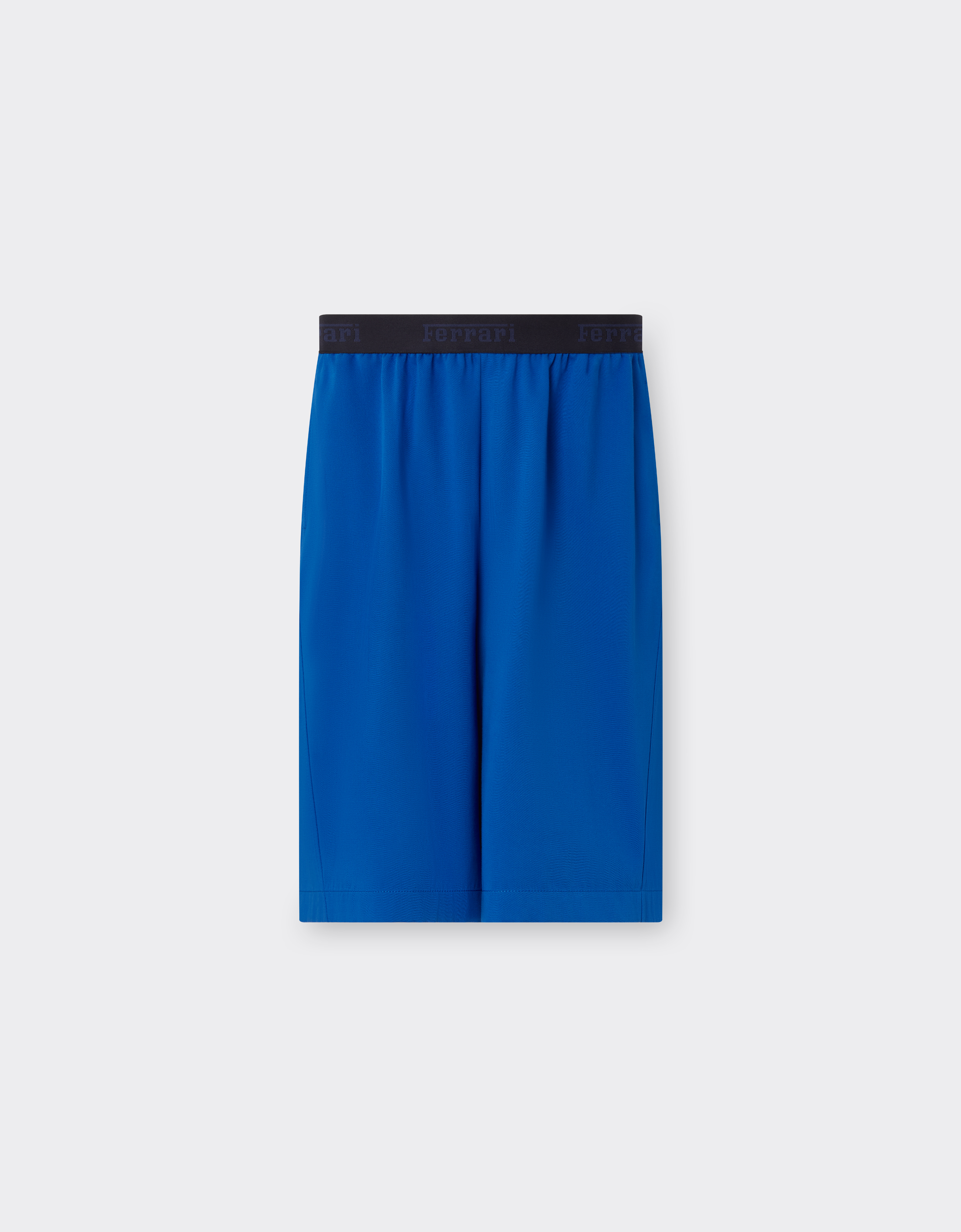 Ferrari Short Trousers In Cotton Gabardine In Klein Blue